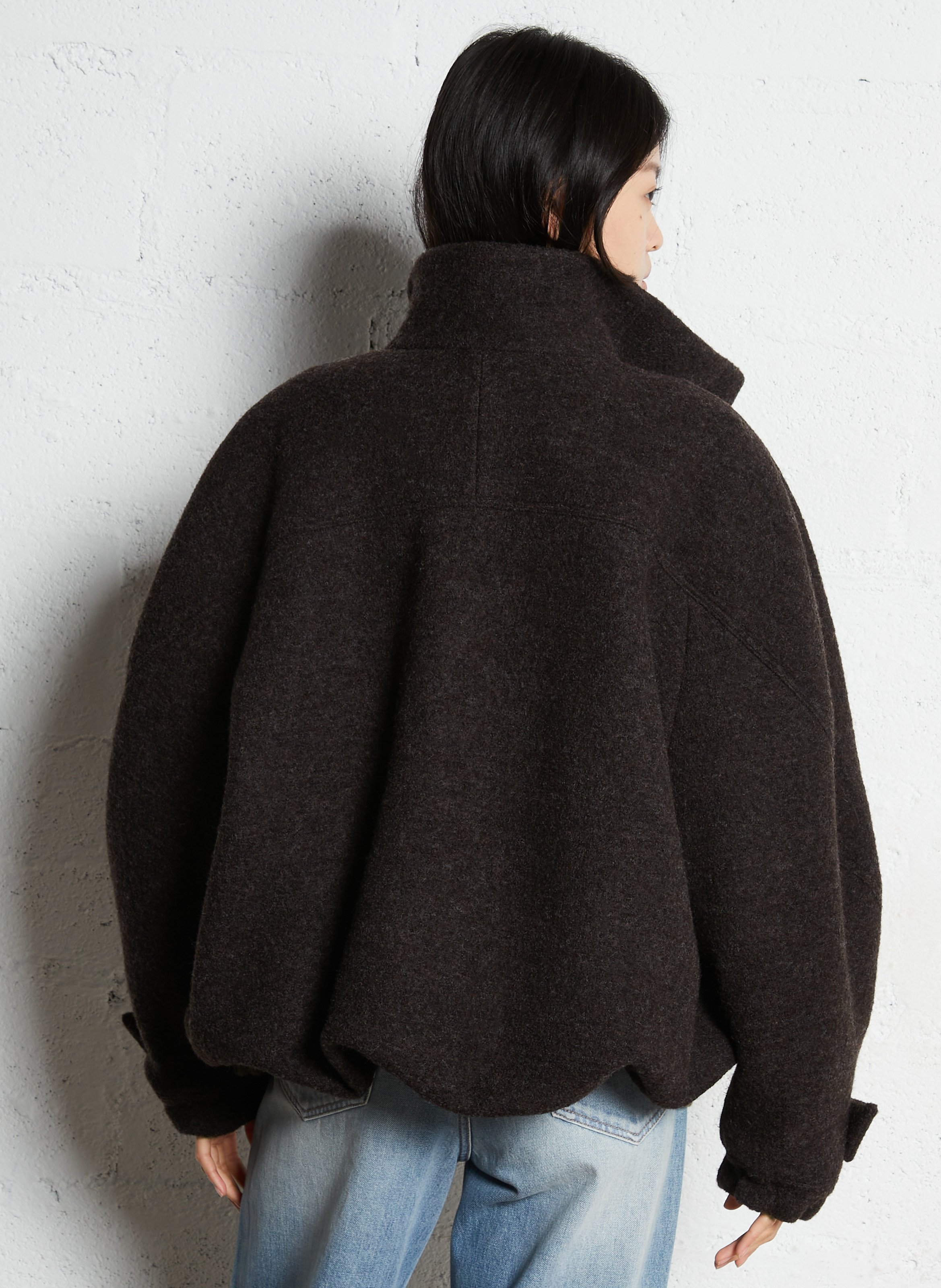 Oversize-Wolljacke LAURENCE BRAS Braun