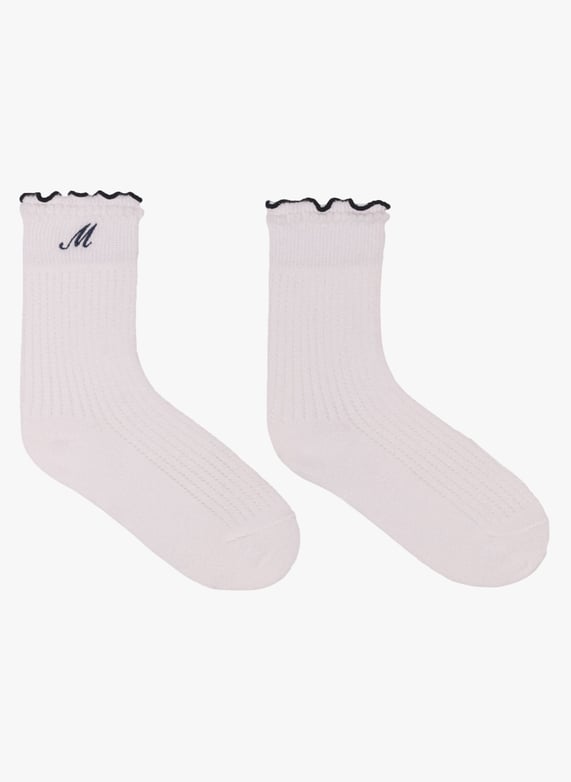 Calze alte ricamate in misto lana Gris Maje Donna Place des