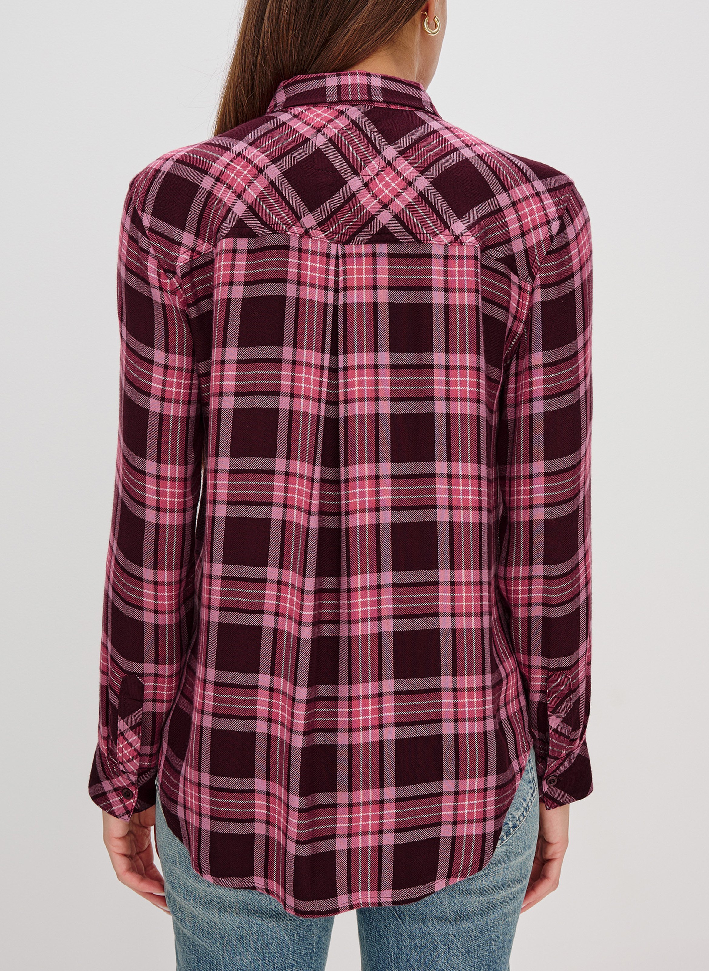 Chemise droite à carreaux RAILS Multicolore