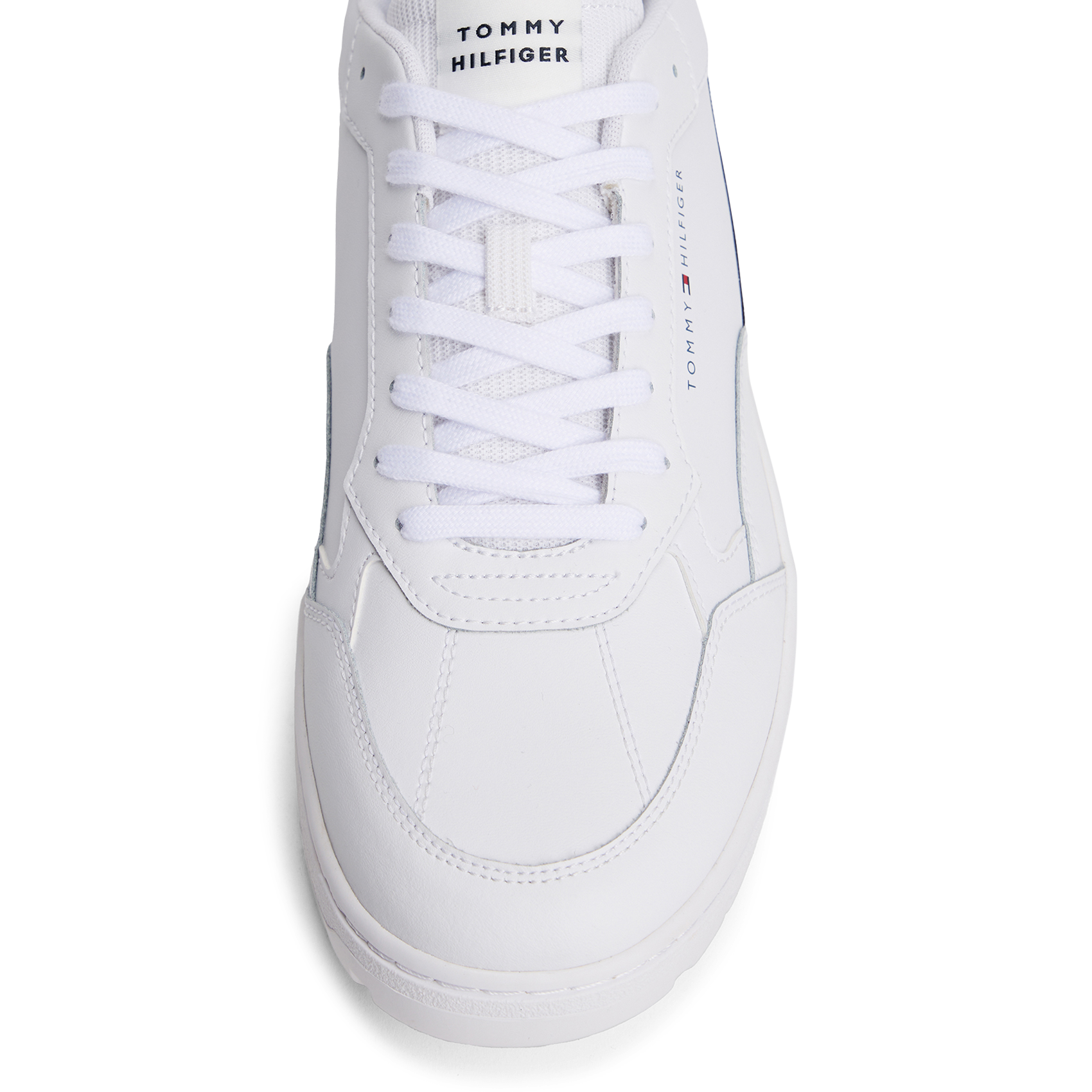 Baskets basses en cuir mélangé TOMMY HILFIGER Blanc