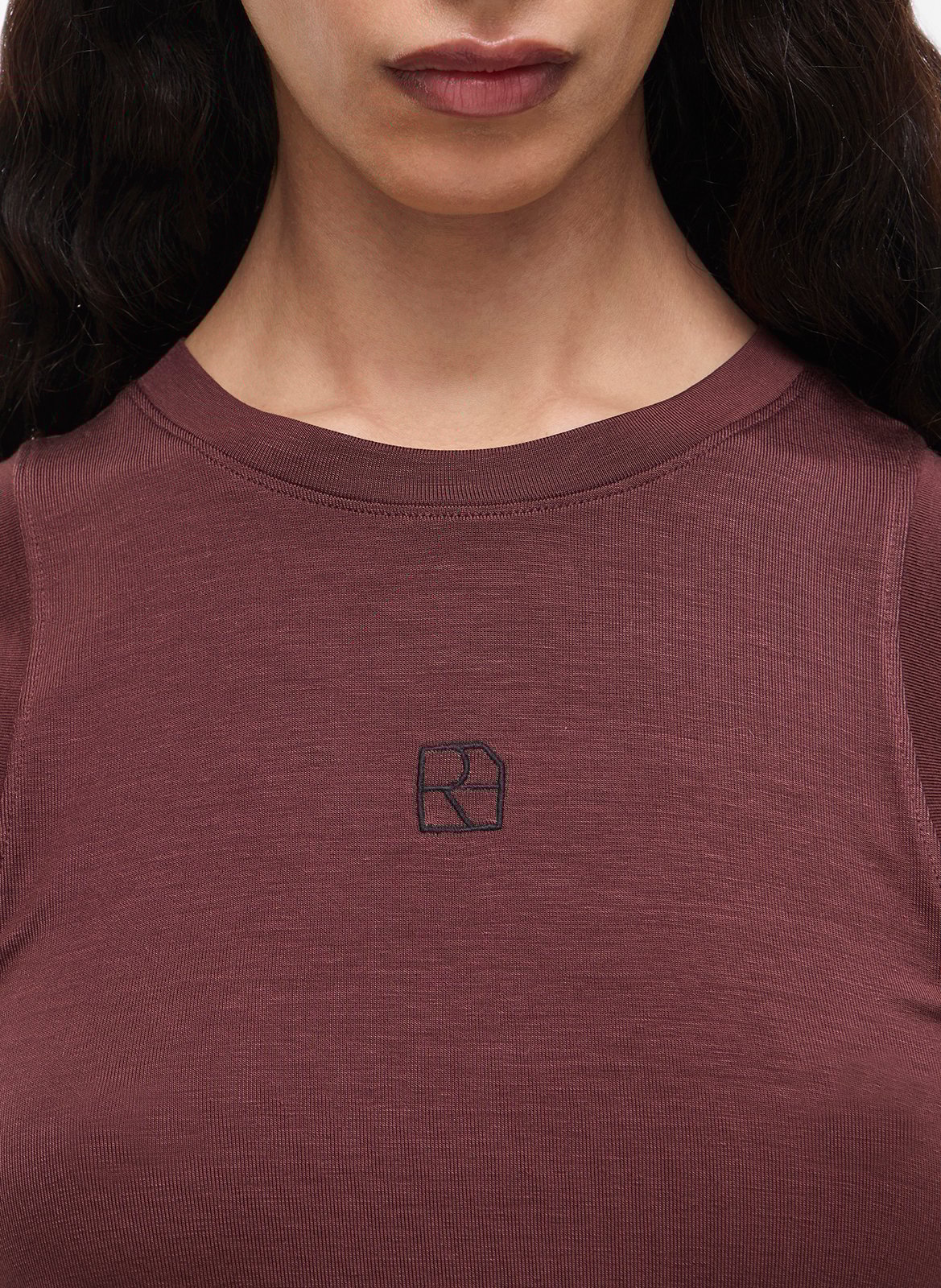 Tee-shirt col rond ROUGE EDIT Marron