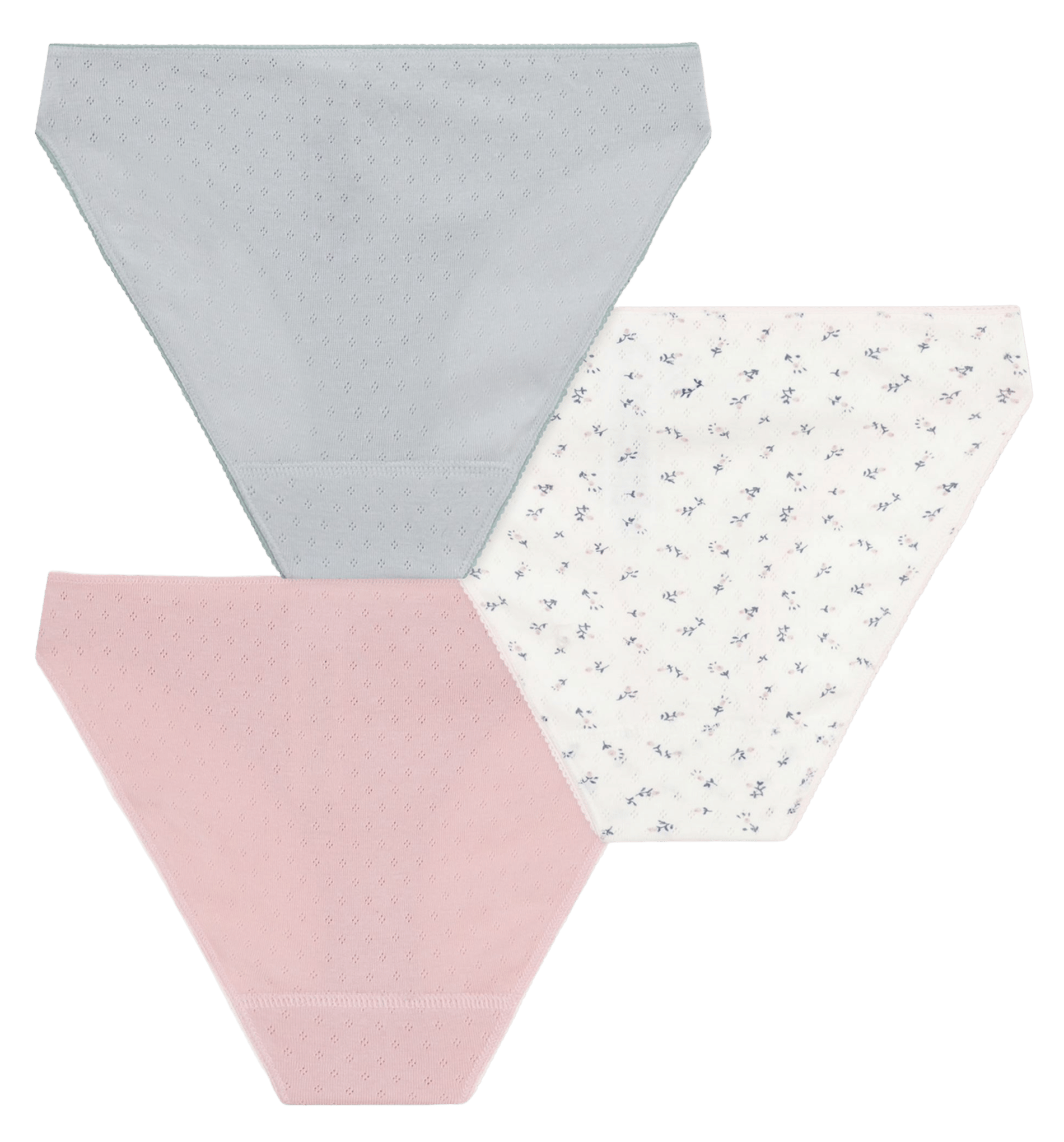 Culottes Petit Bateau Lot De 3 - 100% Coton Bio Pour Fille