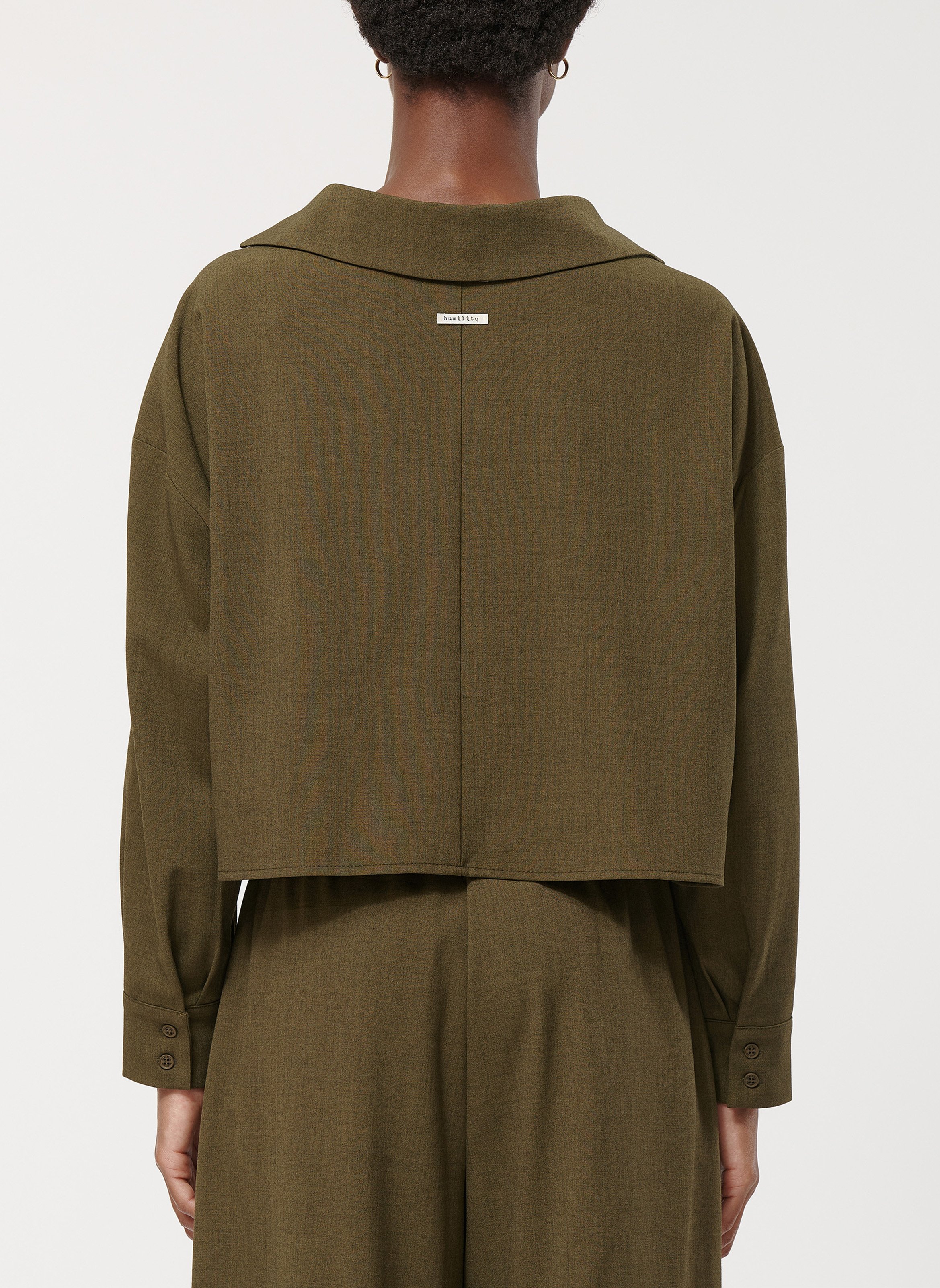 Chemise col V  HUMILITY Vert