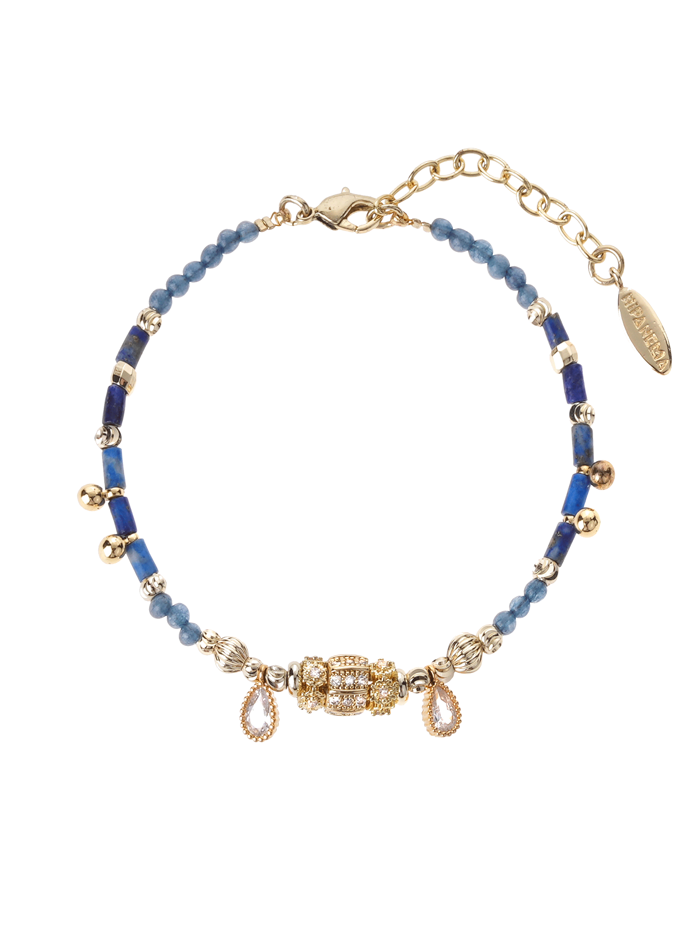 Bracelet with adjustable bead and charm details HIPANEMA Blue