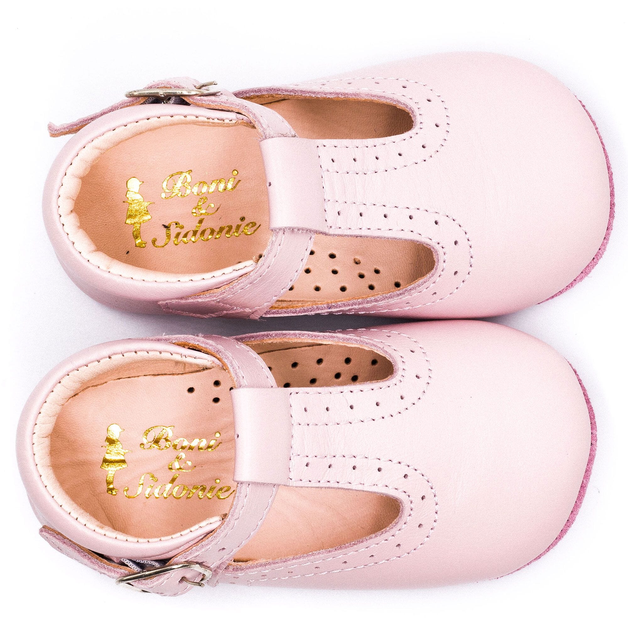 Baby leather bootie Boni & Sidonie Pink