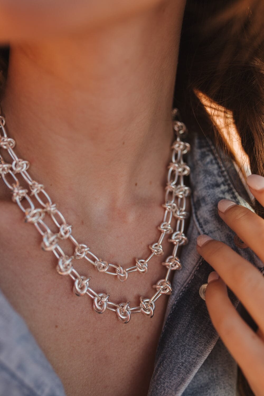 Maxi silver-plated necklace MONSIEUR SIMONE Silver