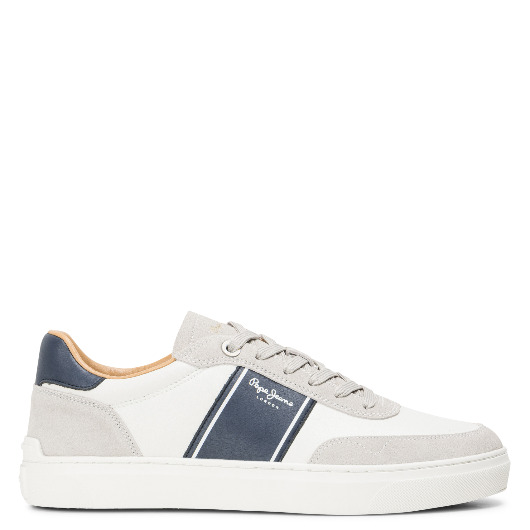 Low-top dual-material sneakers PEPE JEANS White