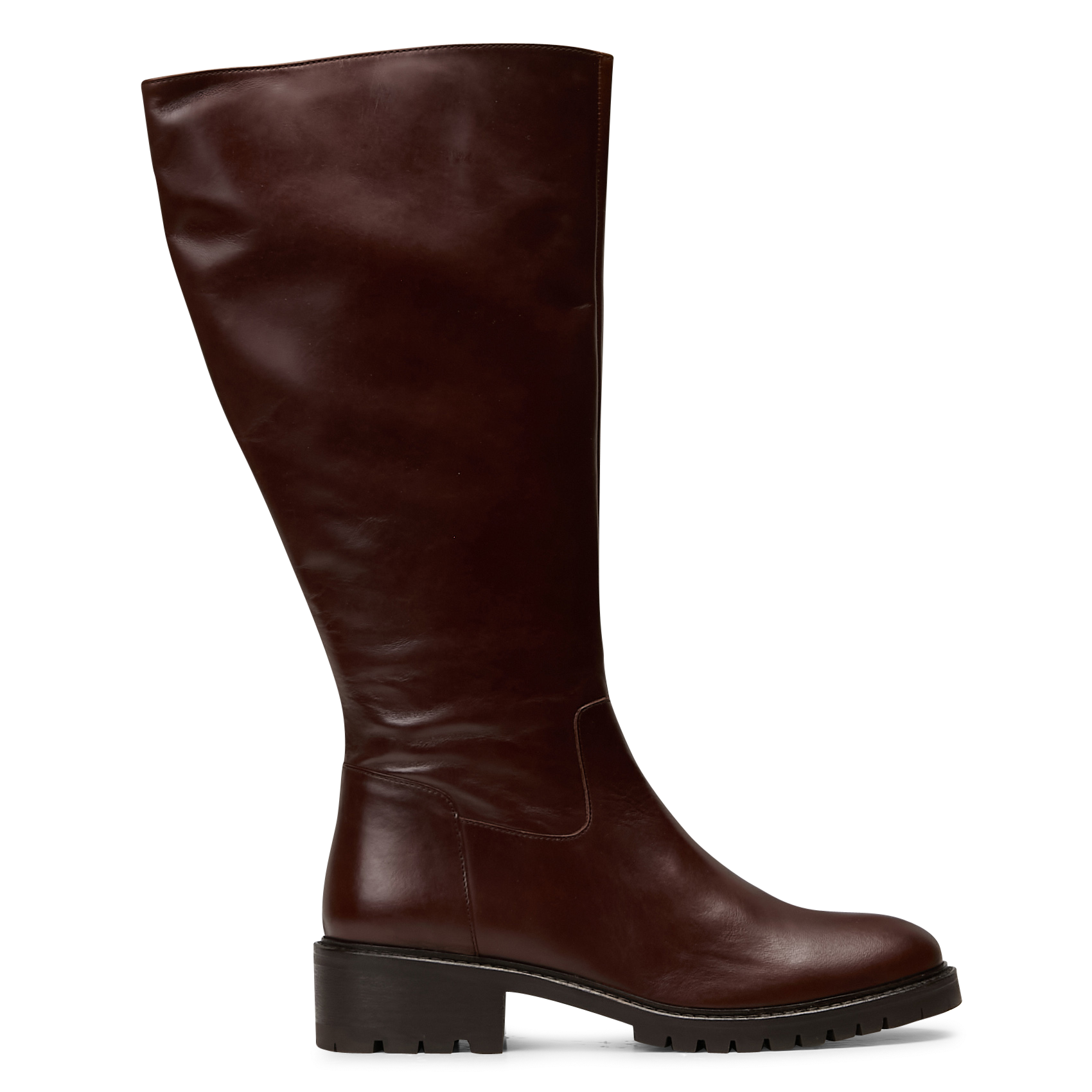 Bottes mollets larges en cuir MELLOW YELLOW Marron