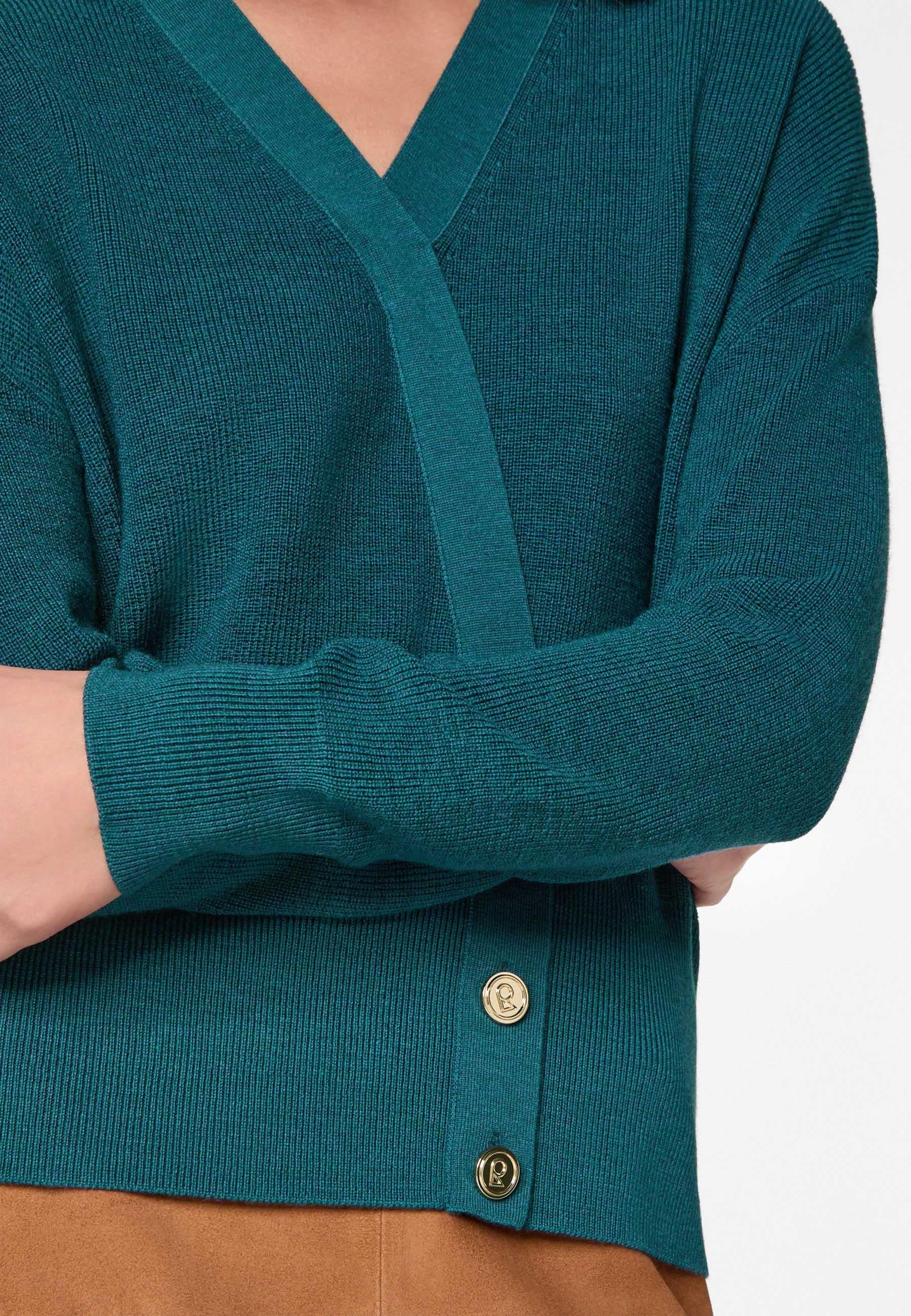 Merino wool trompe l'oeil sweater RODIER Blue