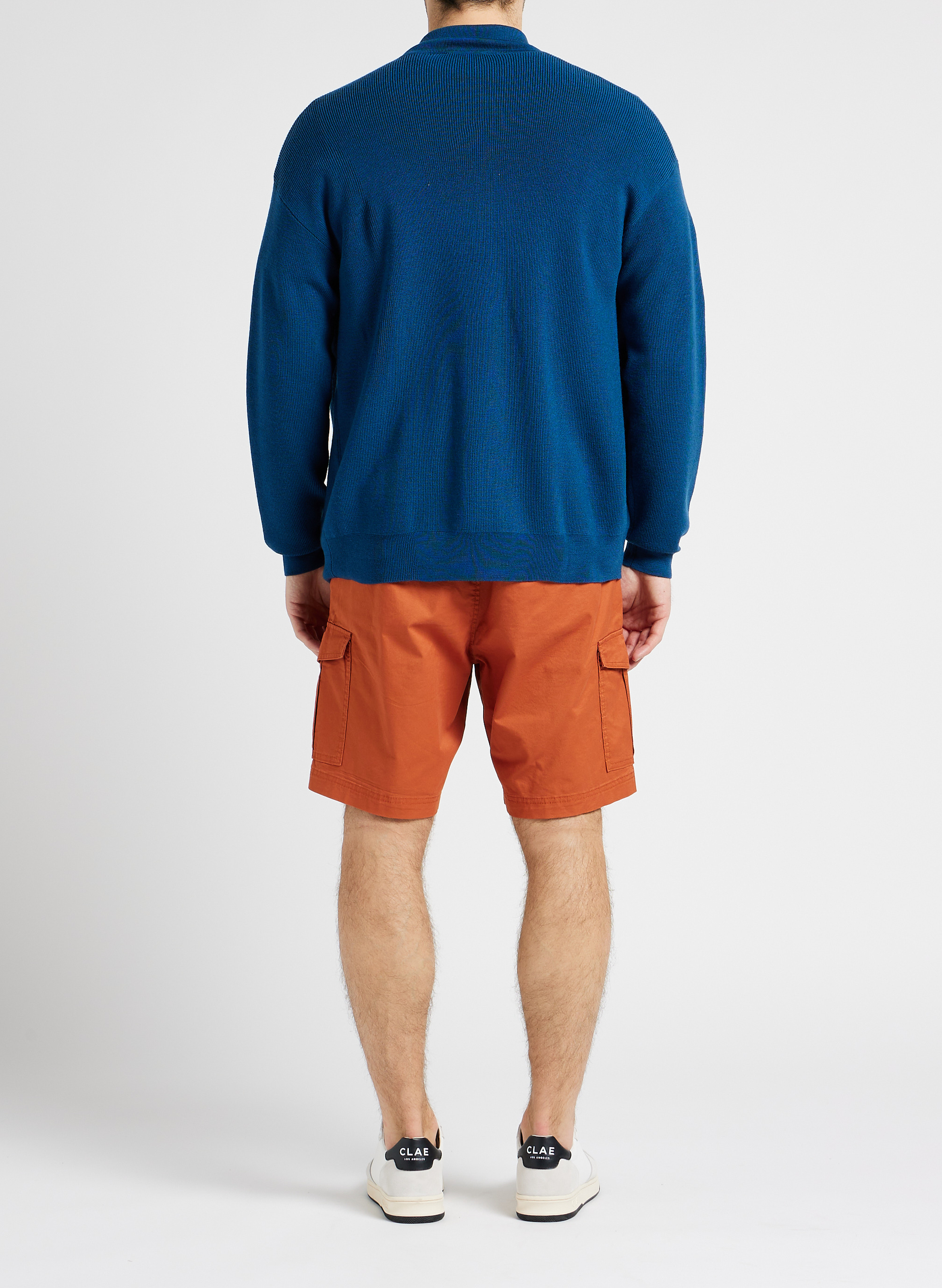 Bermuda droit en coton bio mélangé  SELECTED Orange