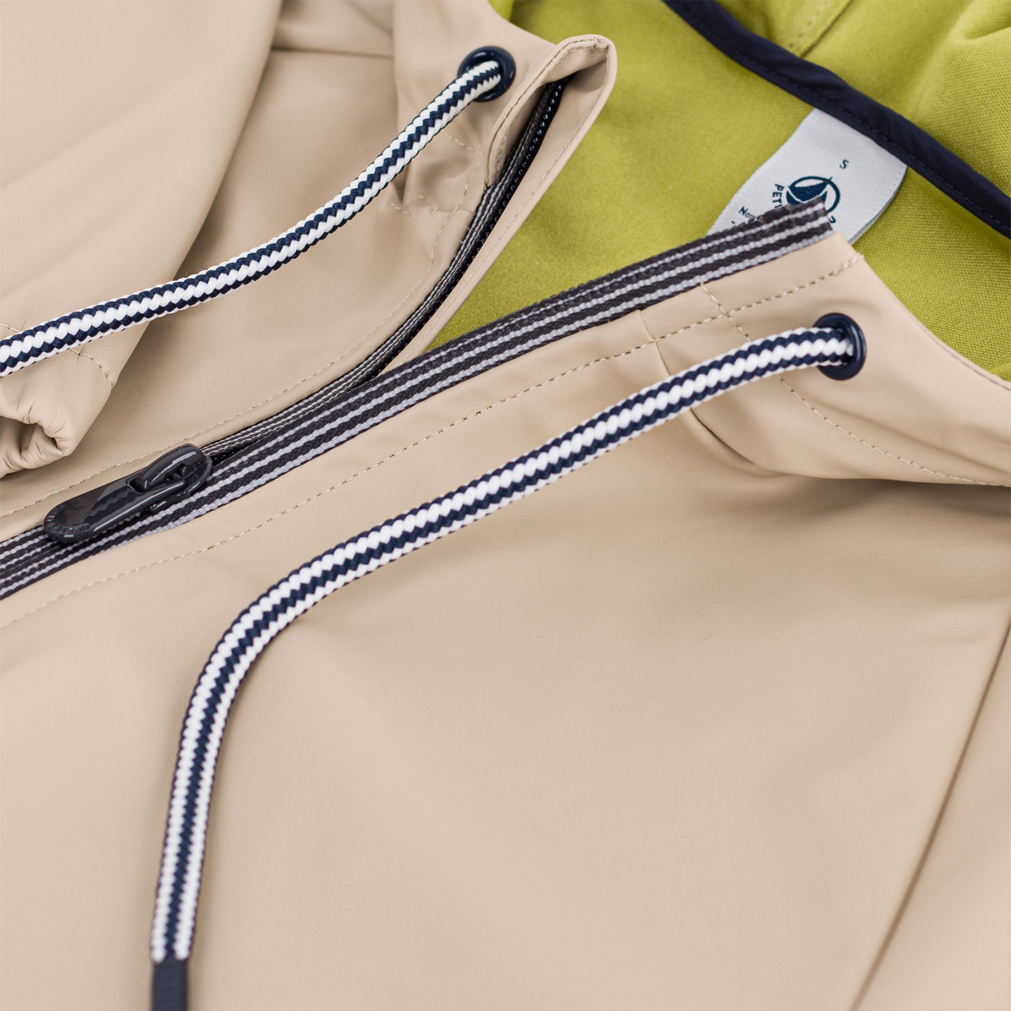 Windjack met ritssluiting en capuchon in effen kleur PETIT BATEAU Beige