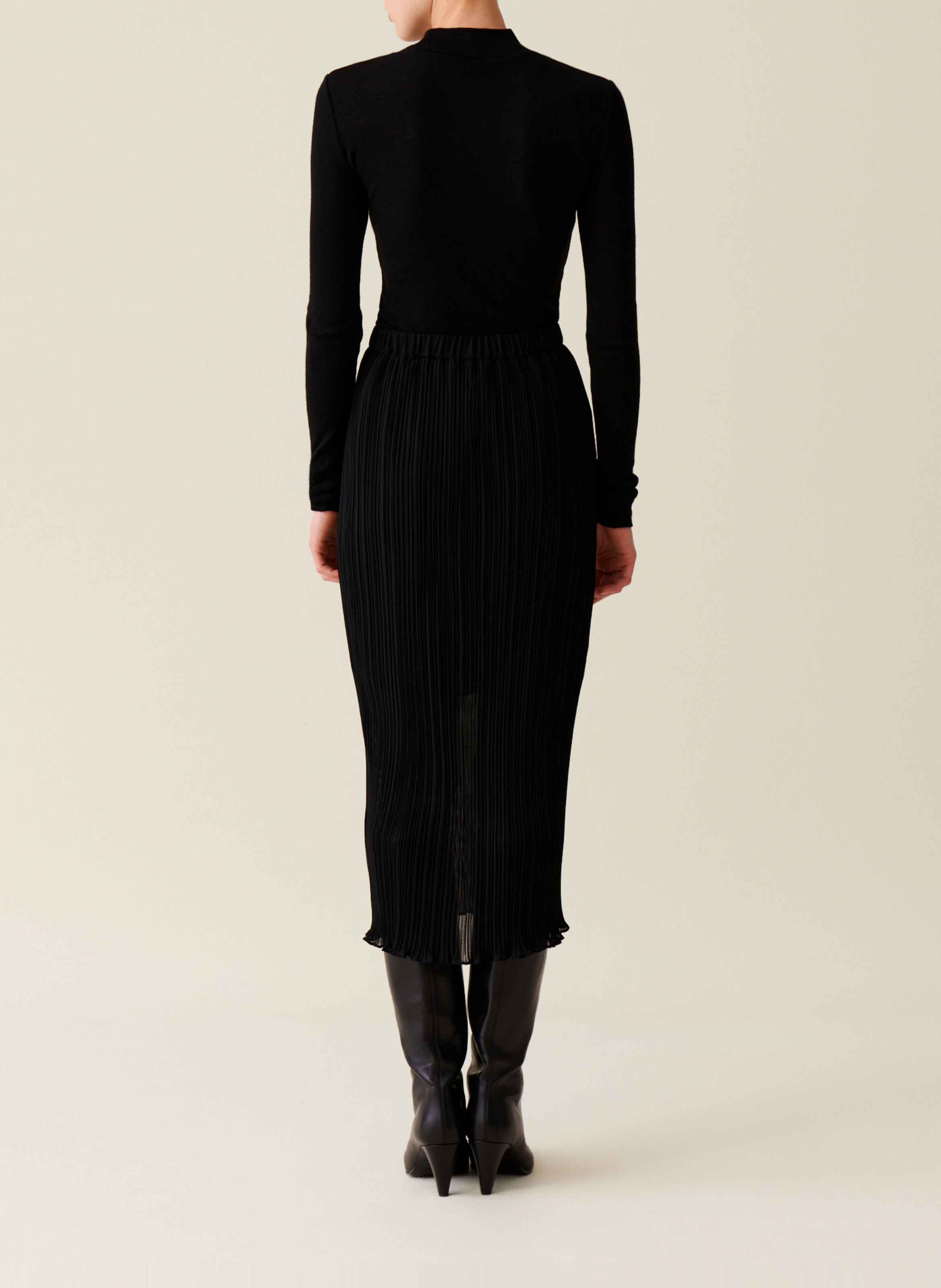 Langer Faltenrock CLAUDIE PIERLOT Schwarz