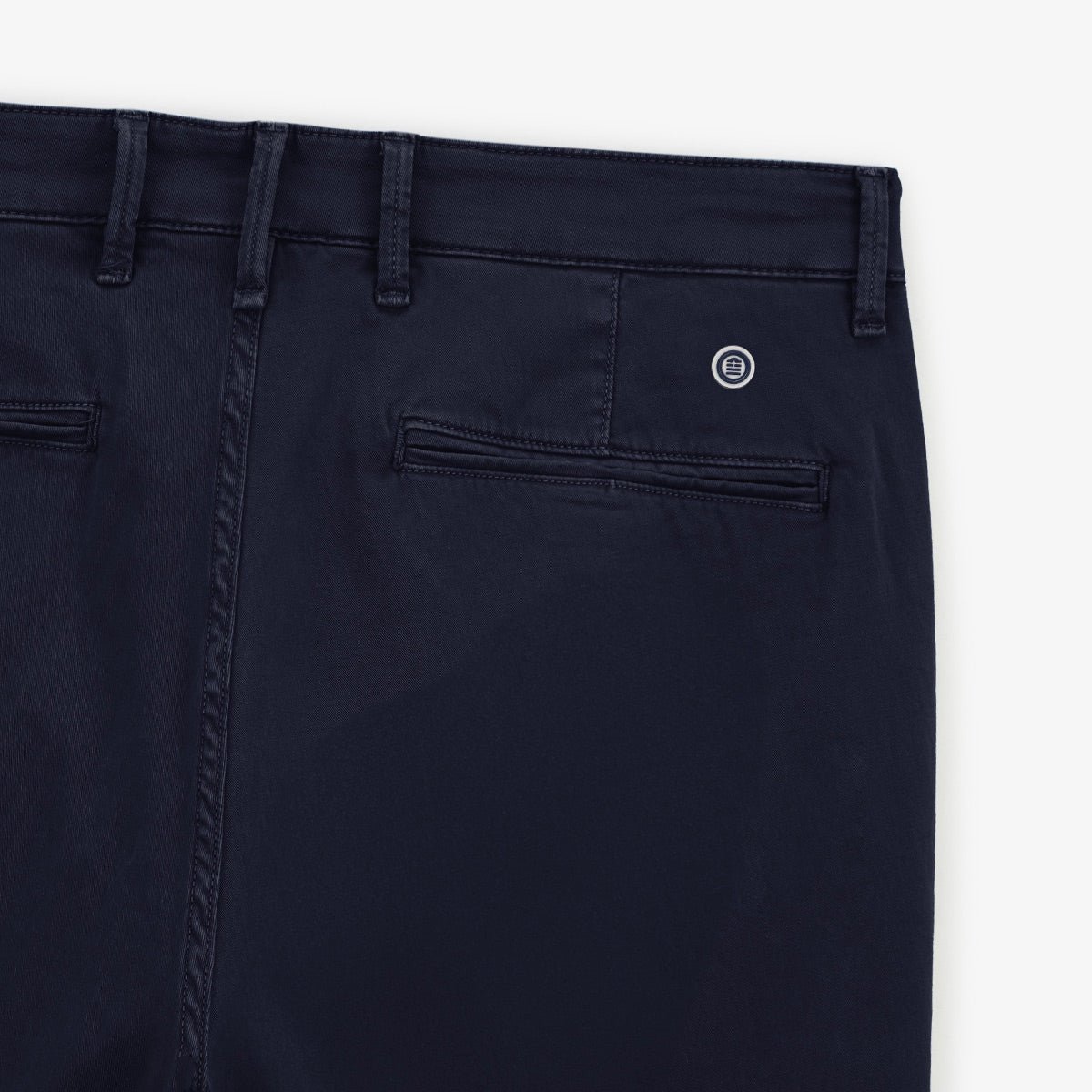Straight cut Bermuda shorts in stretch cotton SERGE BLANCO Blue