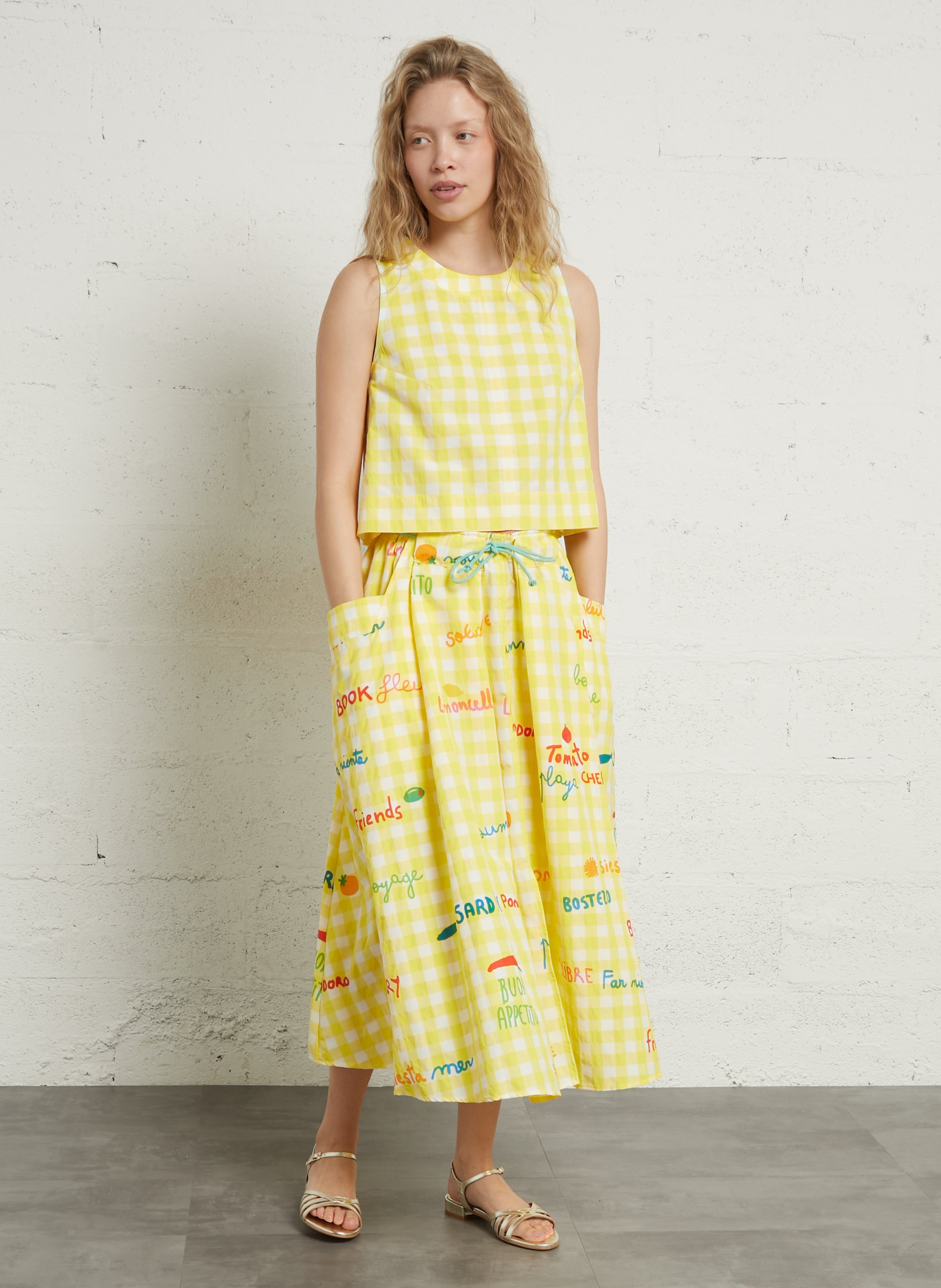 Leren sandalen MELLOW YELLOW Goudkleurig