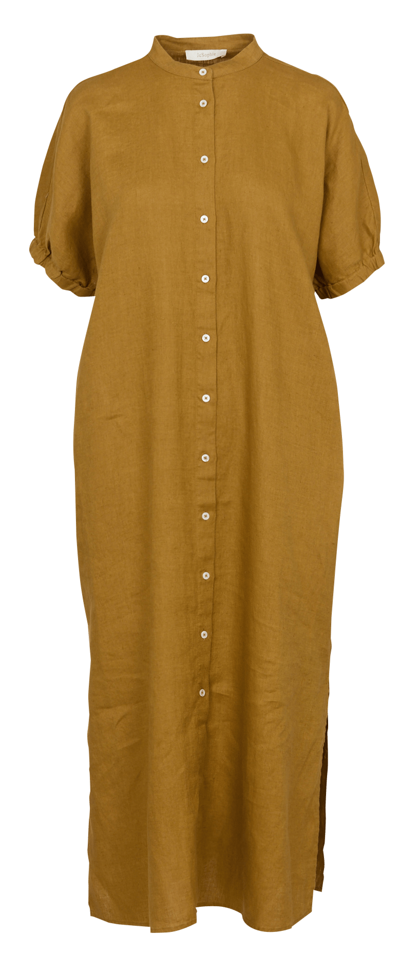 Lange wijdvallende linnen jurk JC SOPHIE Bruin