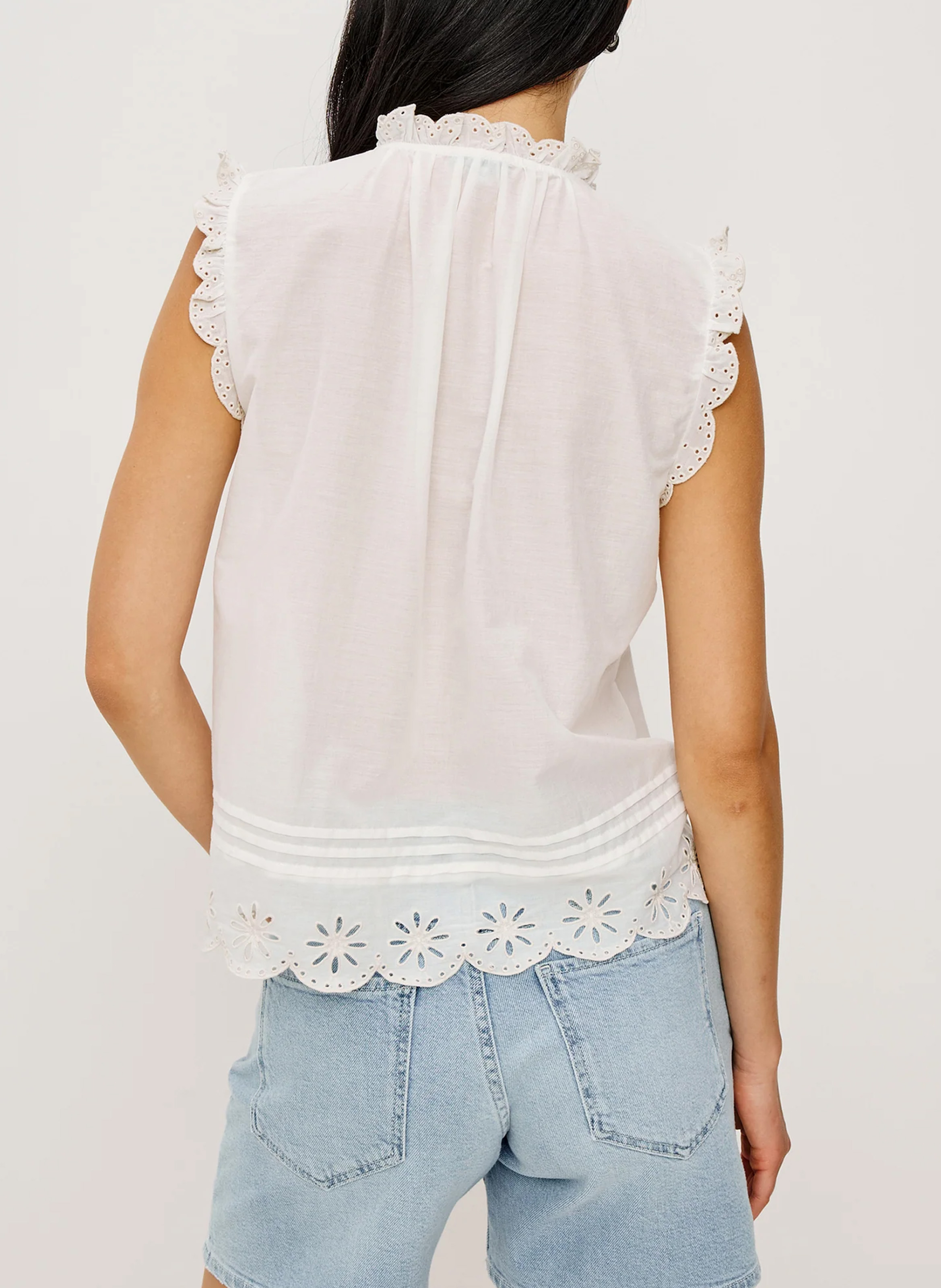 Round-neck cotton shirt RAILS White