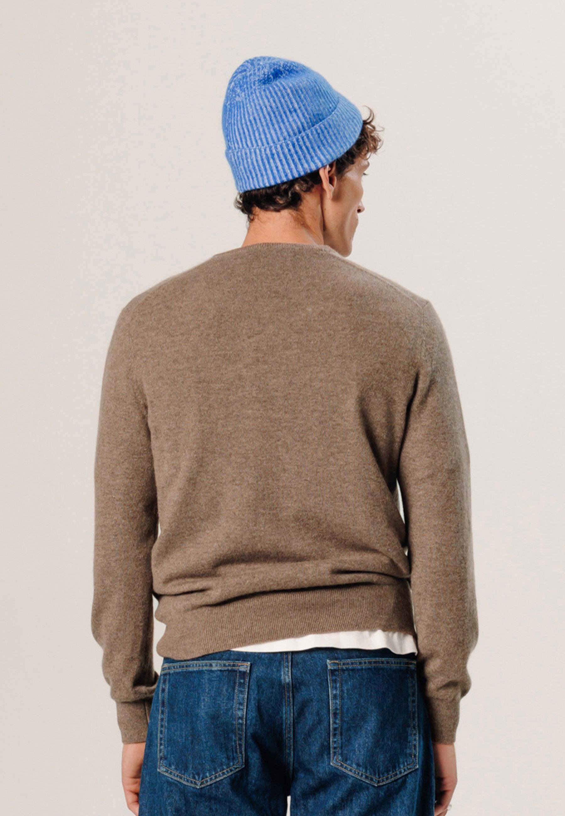 Pull col v en cachemire RODIER Marron