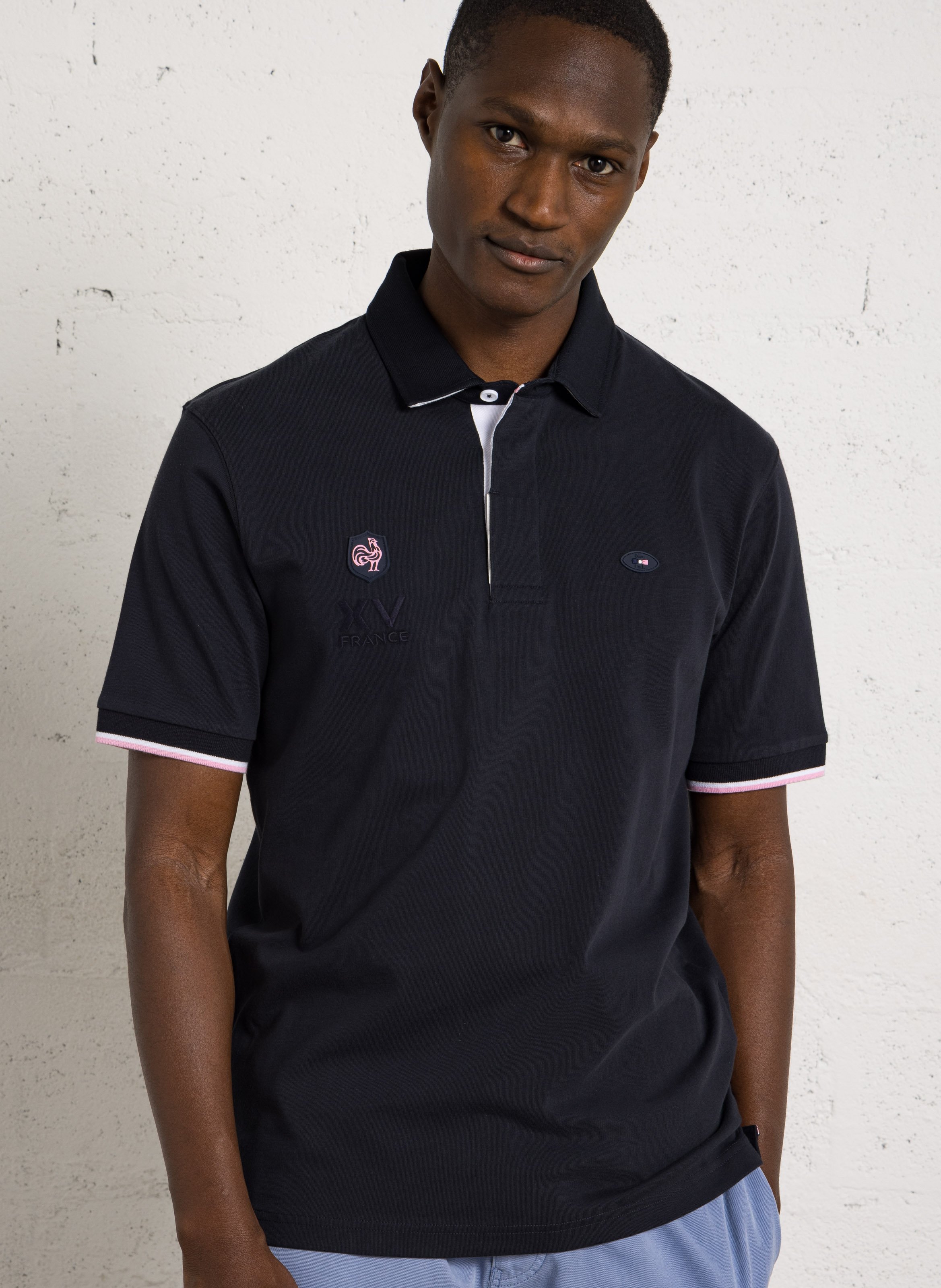 Polo manches courtes en coton EDEN PARK Bleu