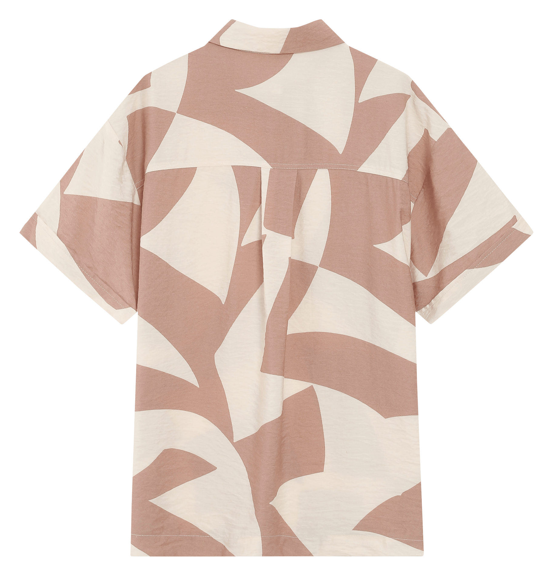 Straight printed shirt with classic collar GRACE ET MILA Brown