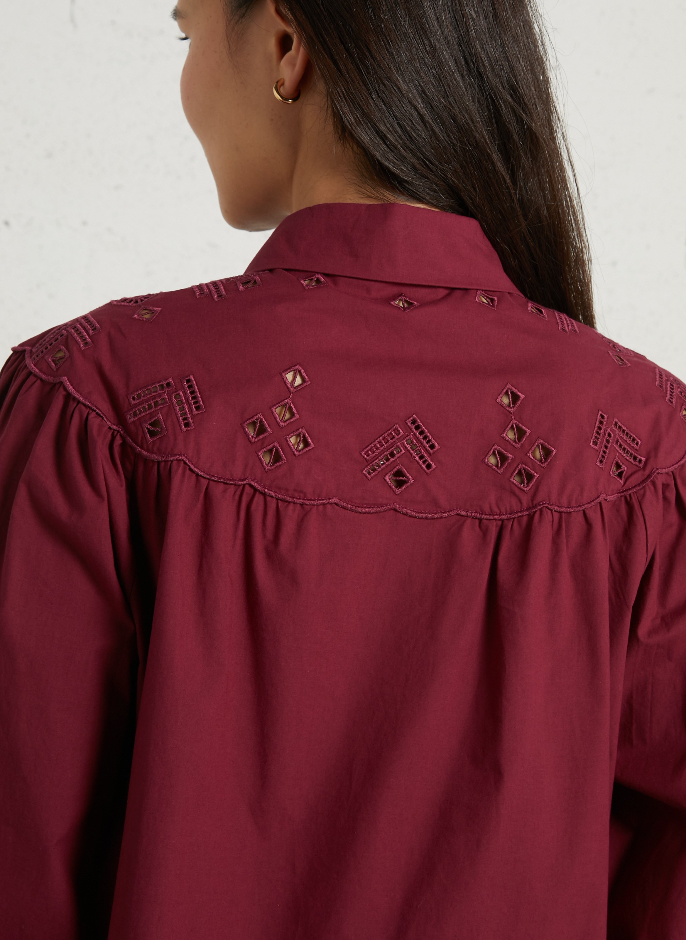 Organic cotton shirt SUNCOO Red