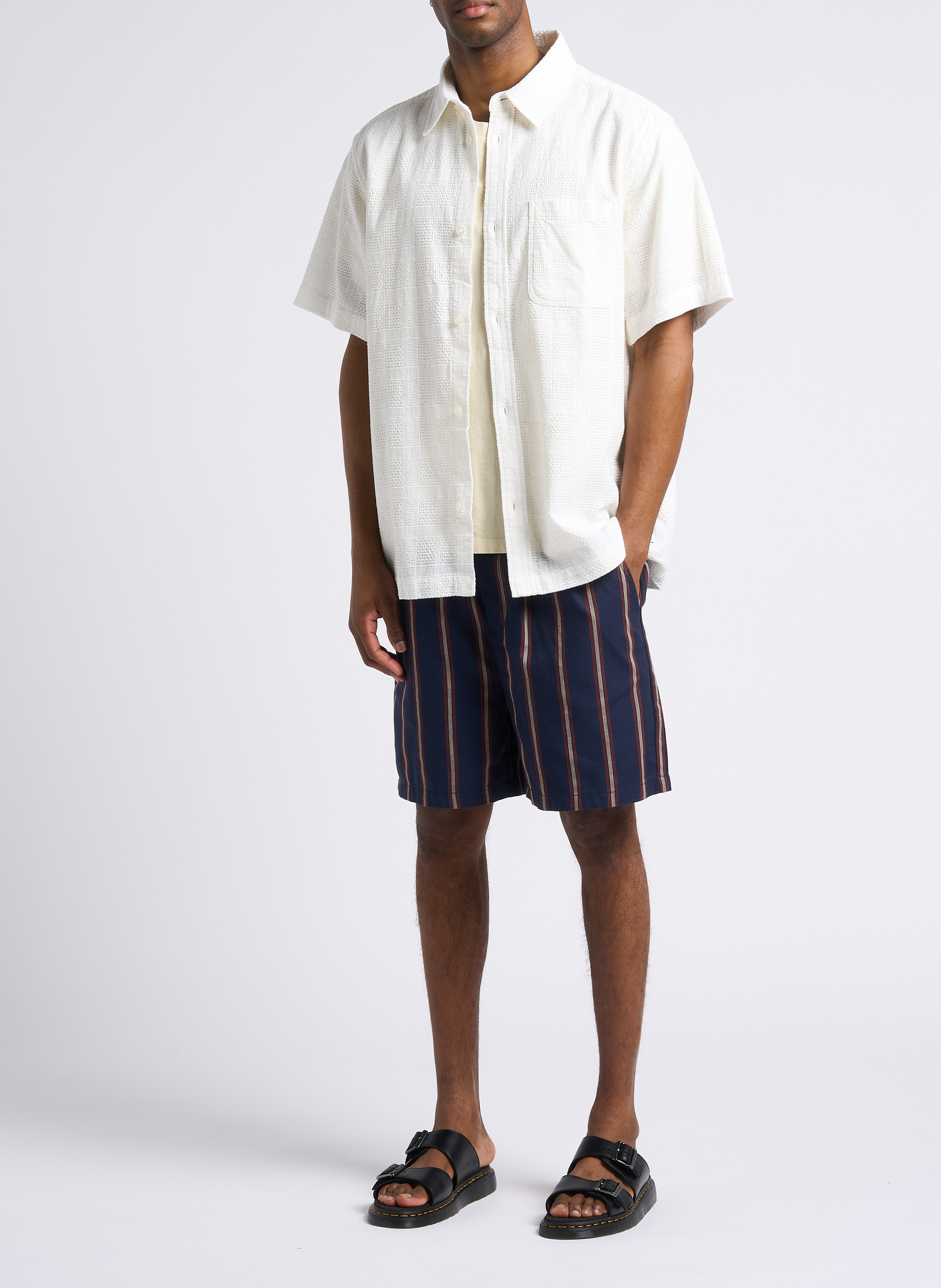 Chemise droite col classique en coton LES DEUX Beige