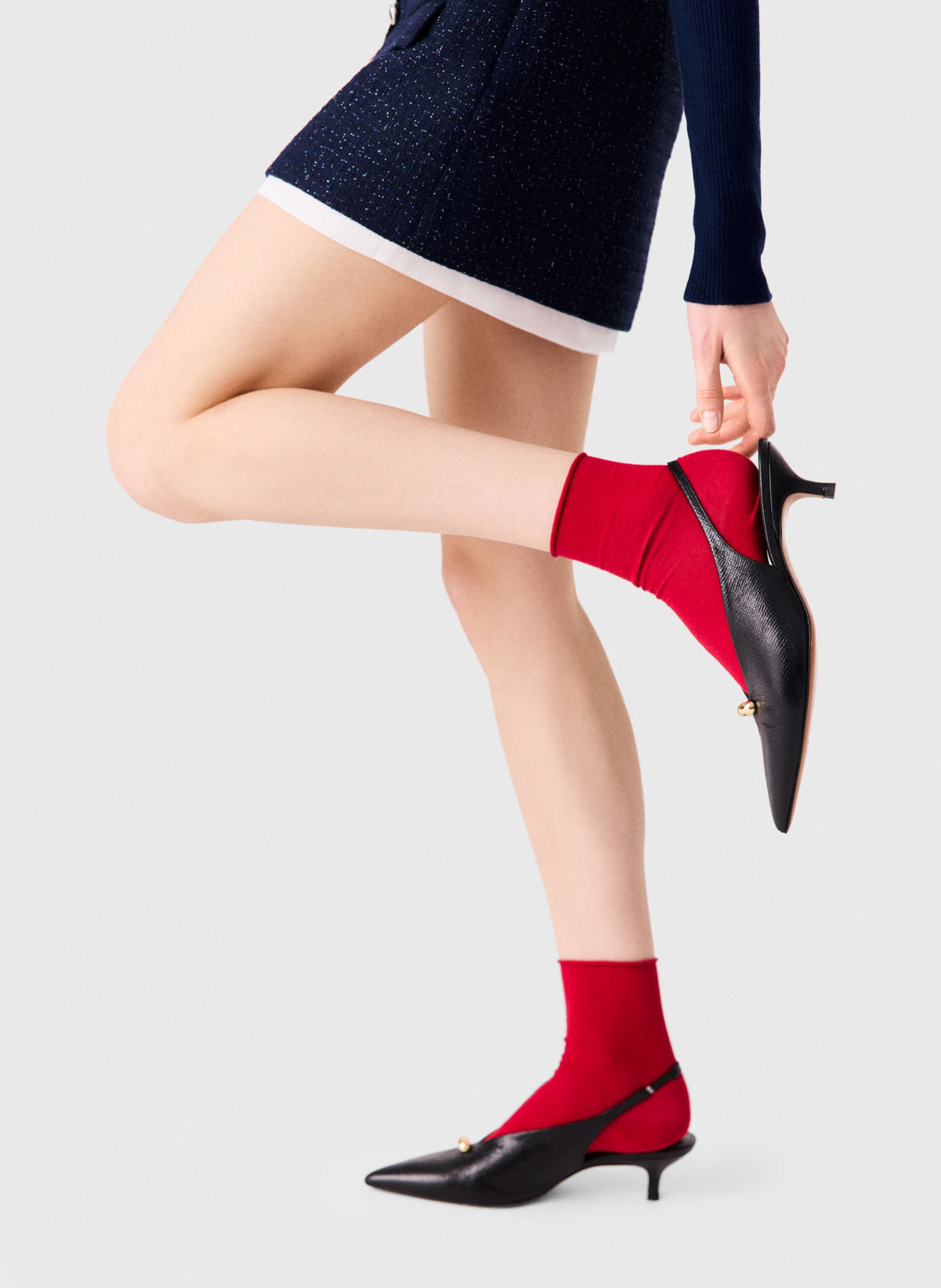 Escarpins en cuir MAJE Noir