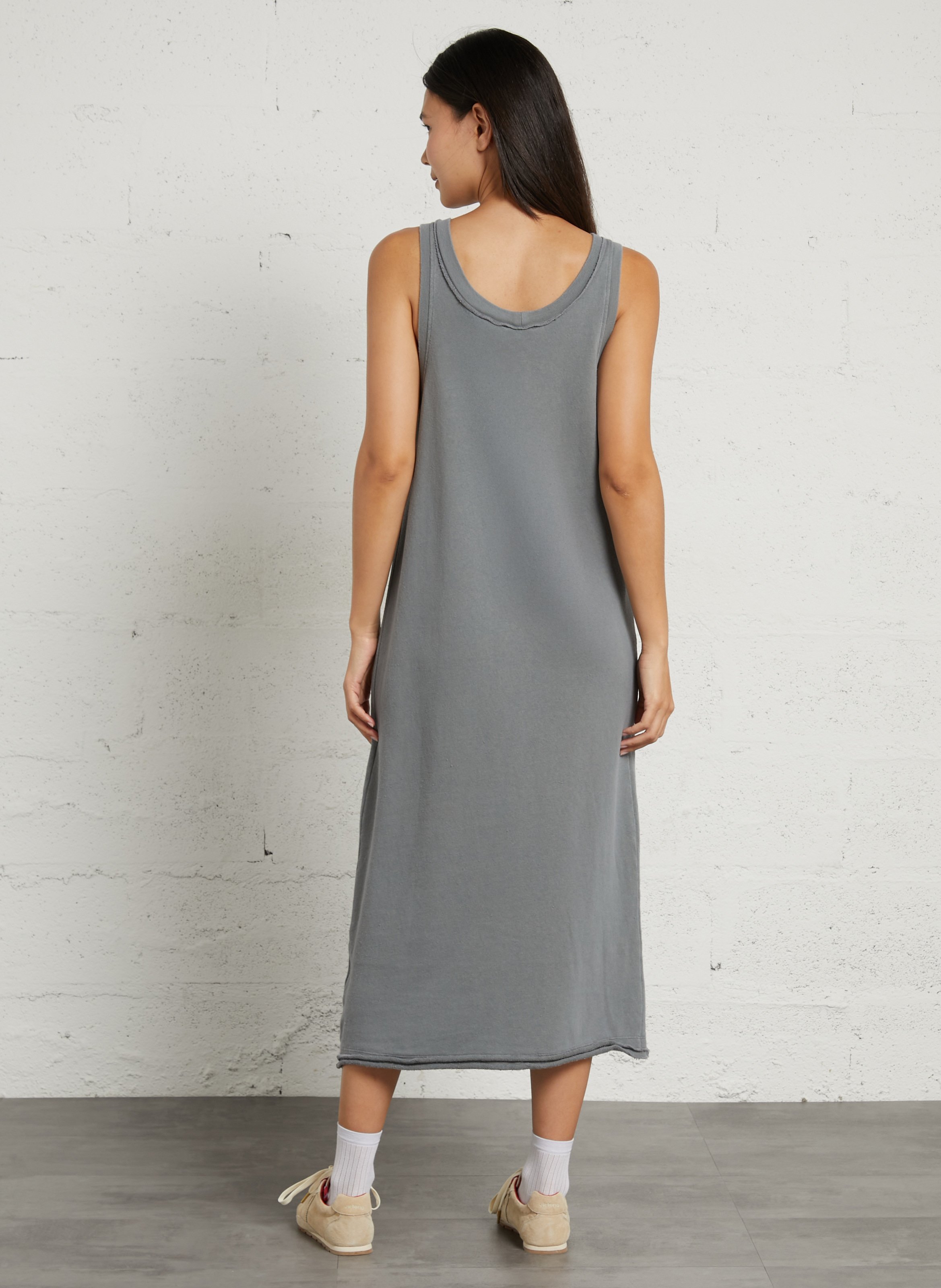 Robe longue débardeur unie AMERICAN VINTAGE Noir