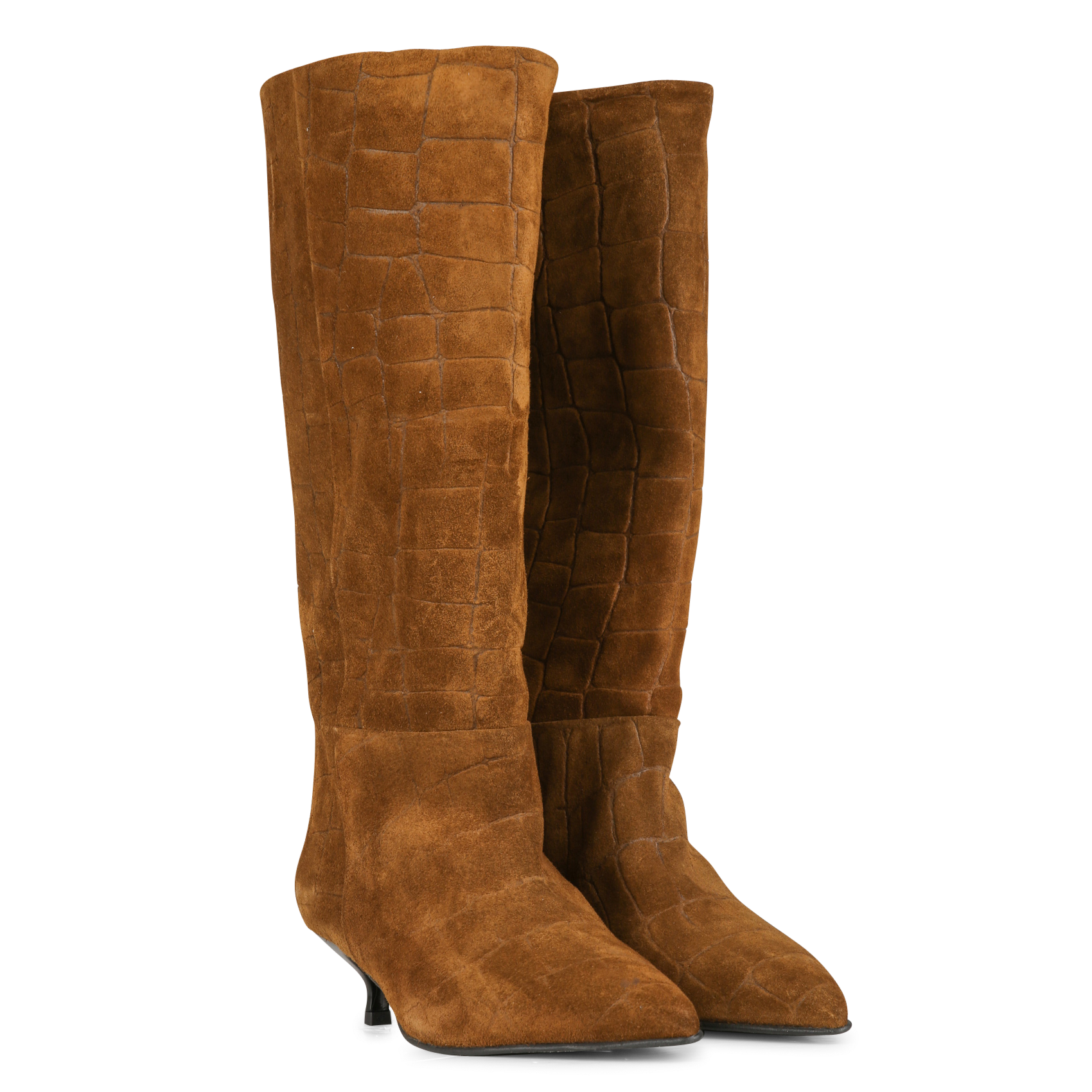 Leren laarzen AUGUSTA Beige