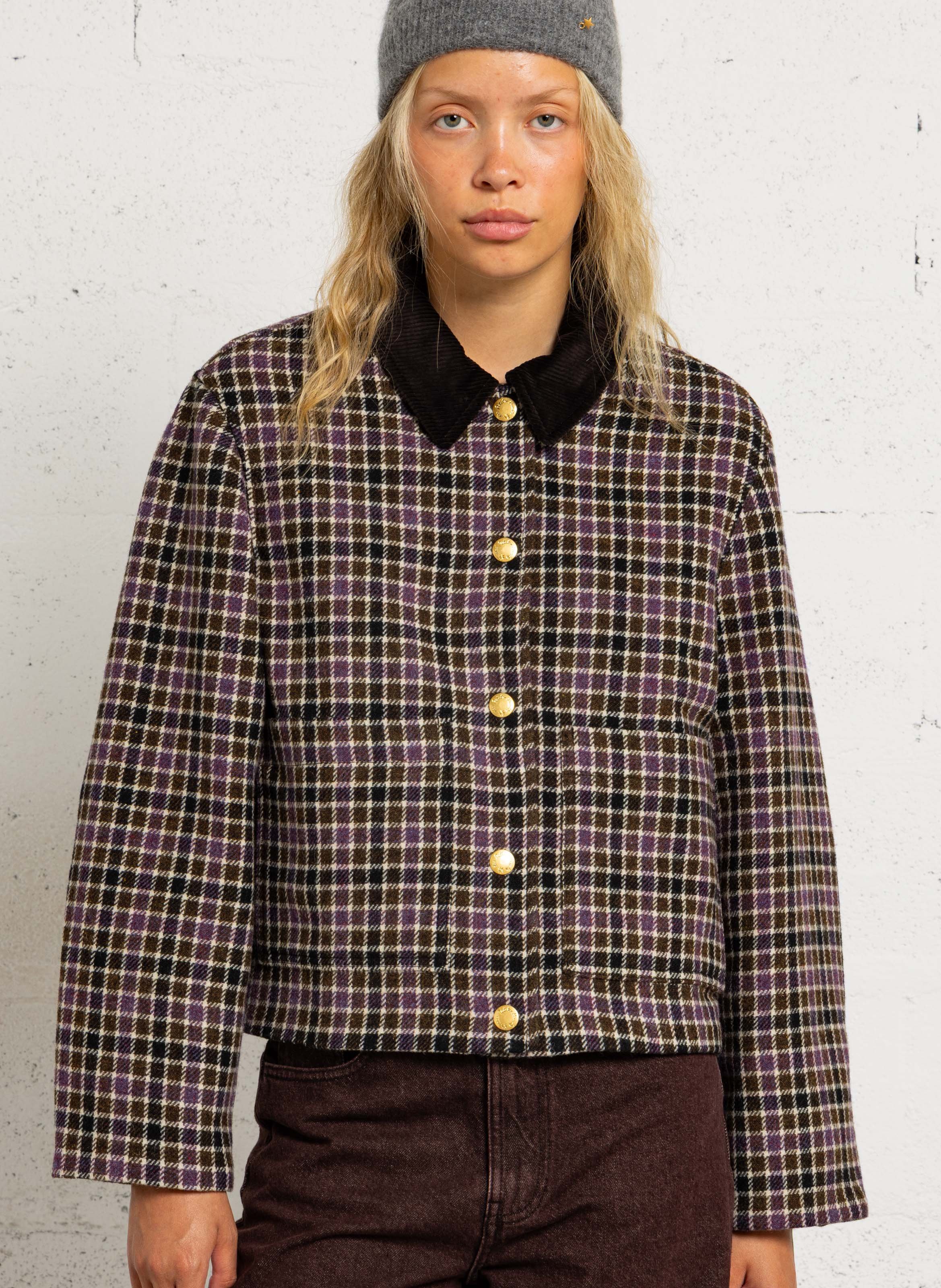 Oversized wool jacket DES PETITS HAUTS Multicolored
