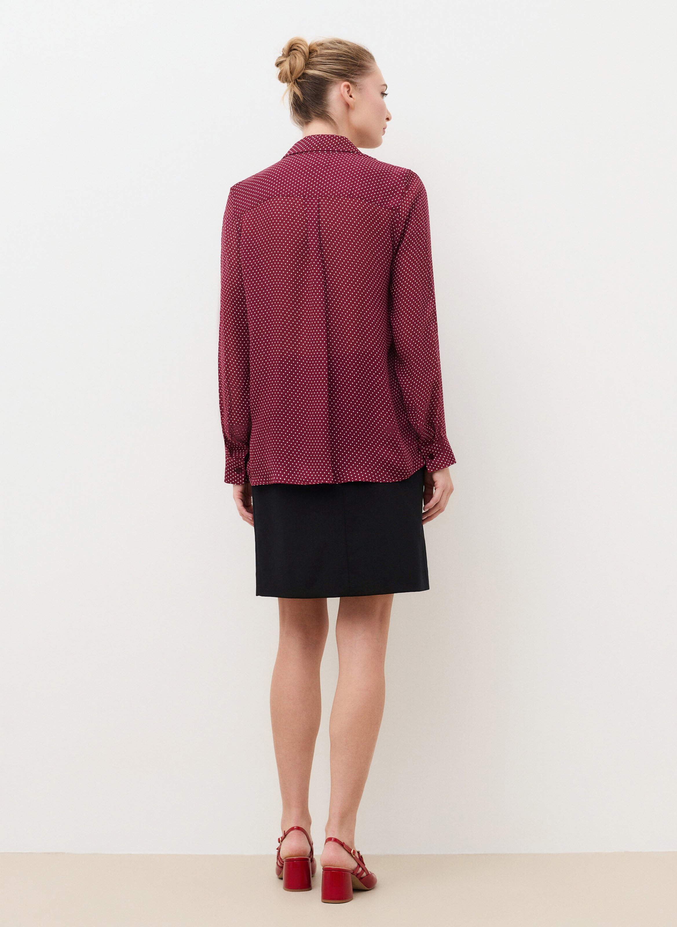 Chemise col classique  CAROLL Rouge