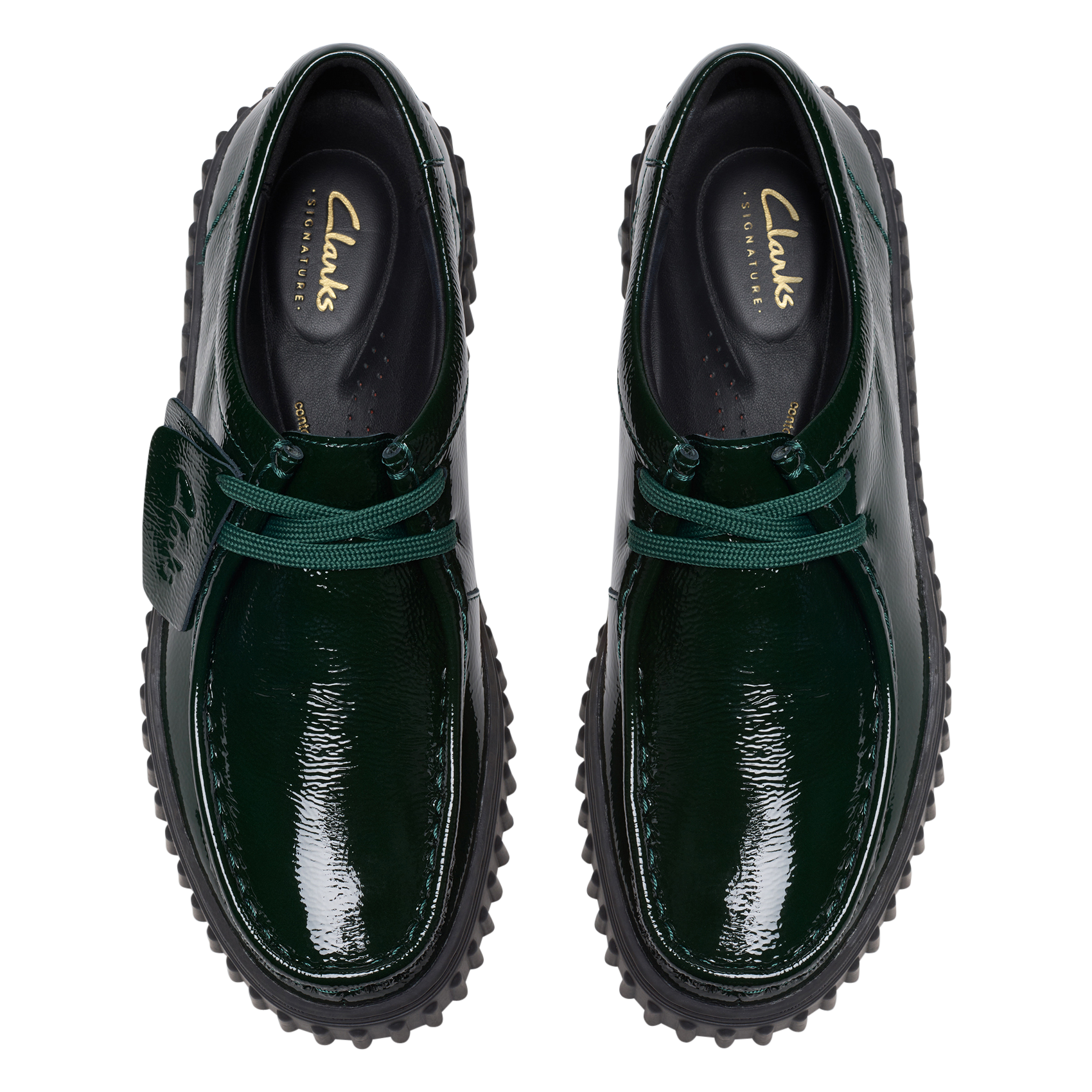 Lakleren enkellaarzen CLARKS Groen