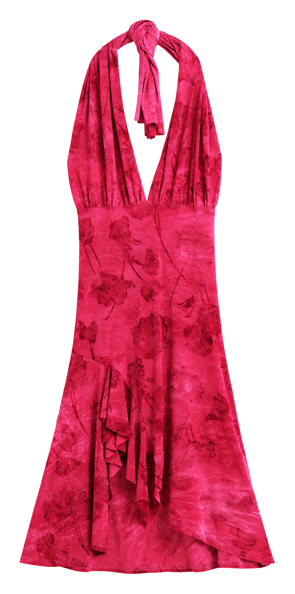 Robe moulante asymétrique dos nu DESIGUAL Rouge