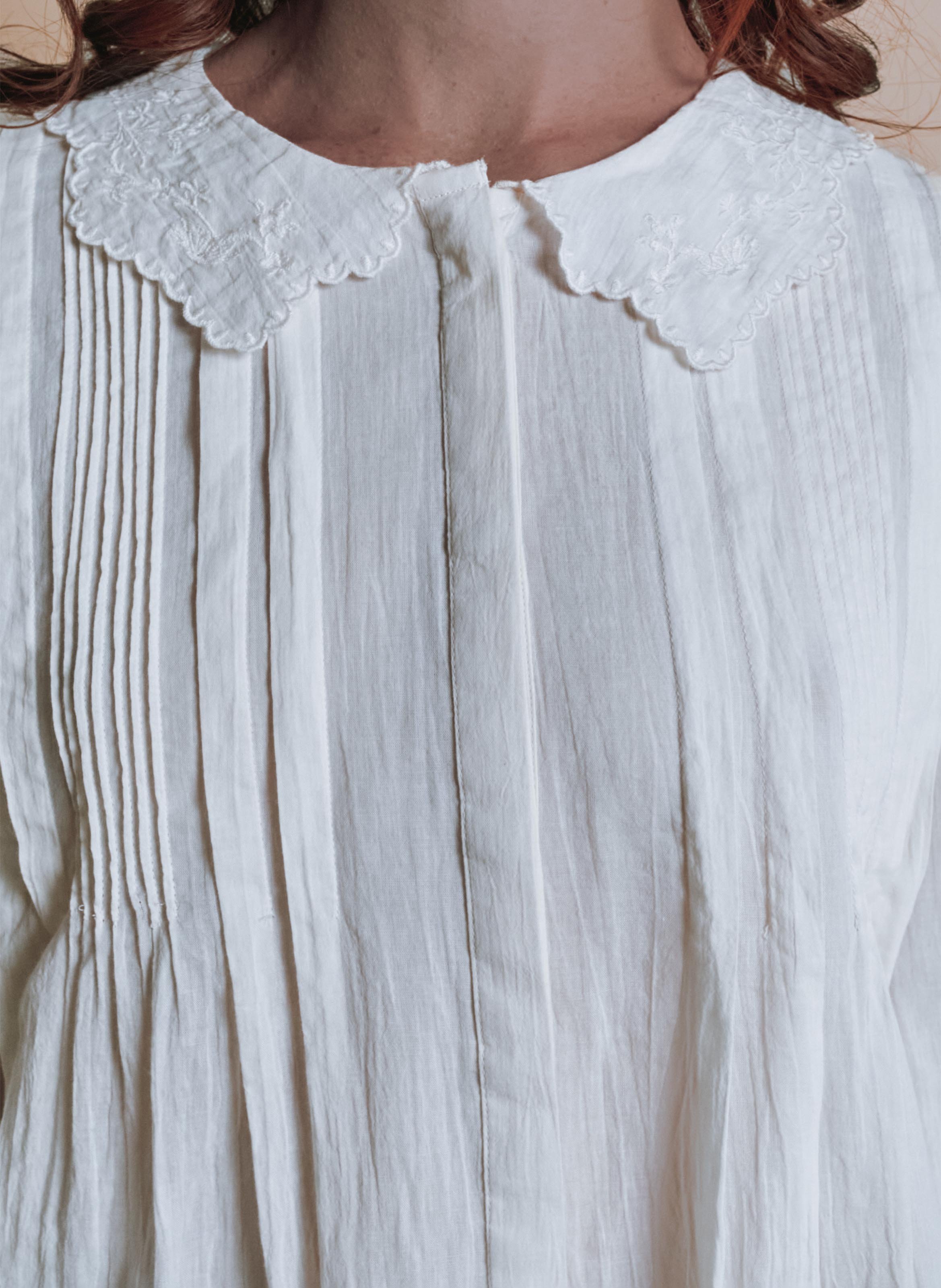 Baumwollbluse mit klassischem Kragen EMILE ET IDA Beige