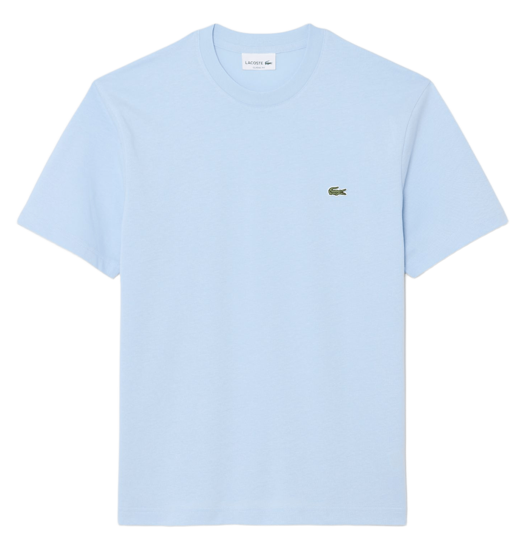 Einfarbiges T-Shirt mit Baumwolllogo LACOSTE Blau