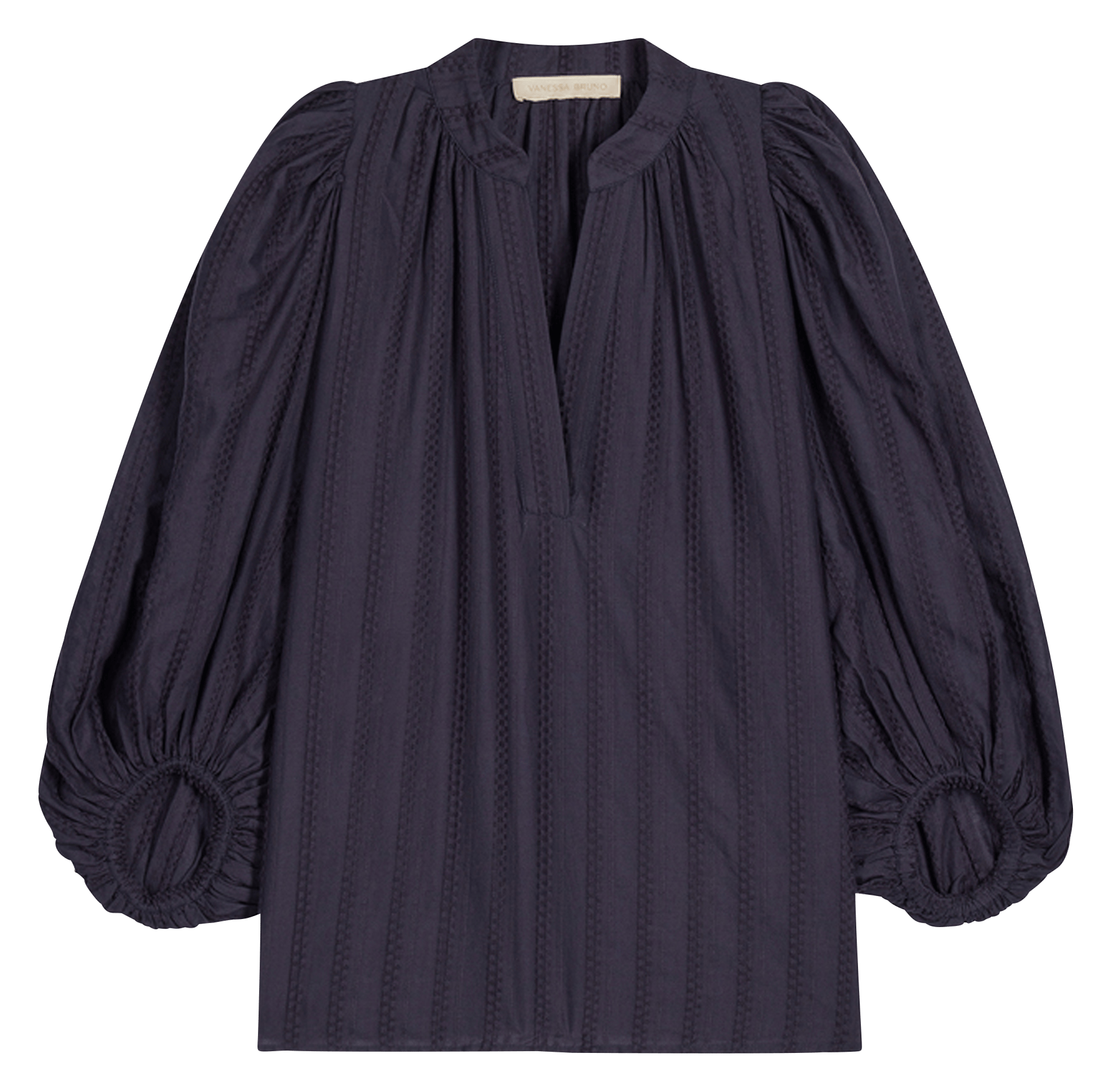 Baumwollbluse mit V-Ausschnitt VANESSA BRUNO Blau