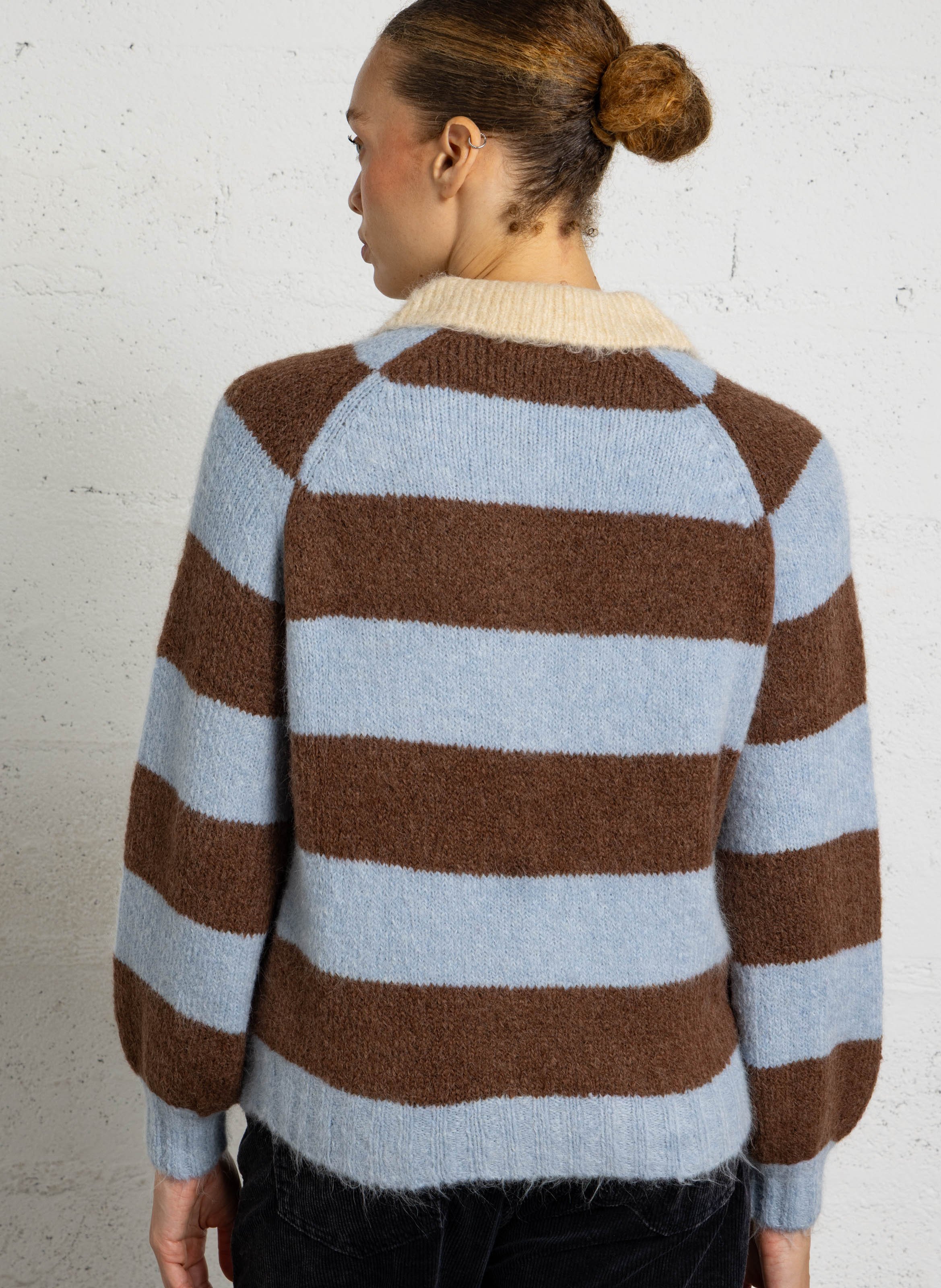 Sweater with polo collar THE TINY BIG SISTER Multicolored