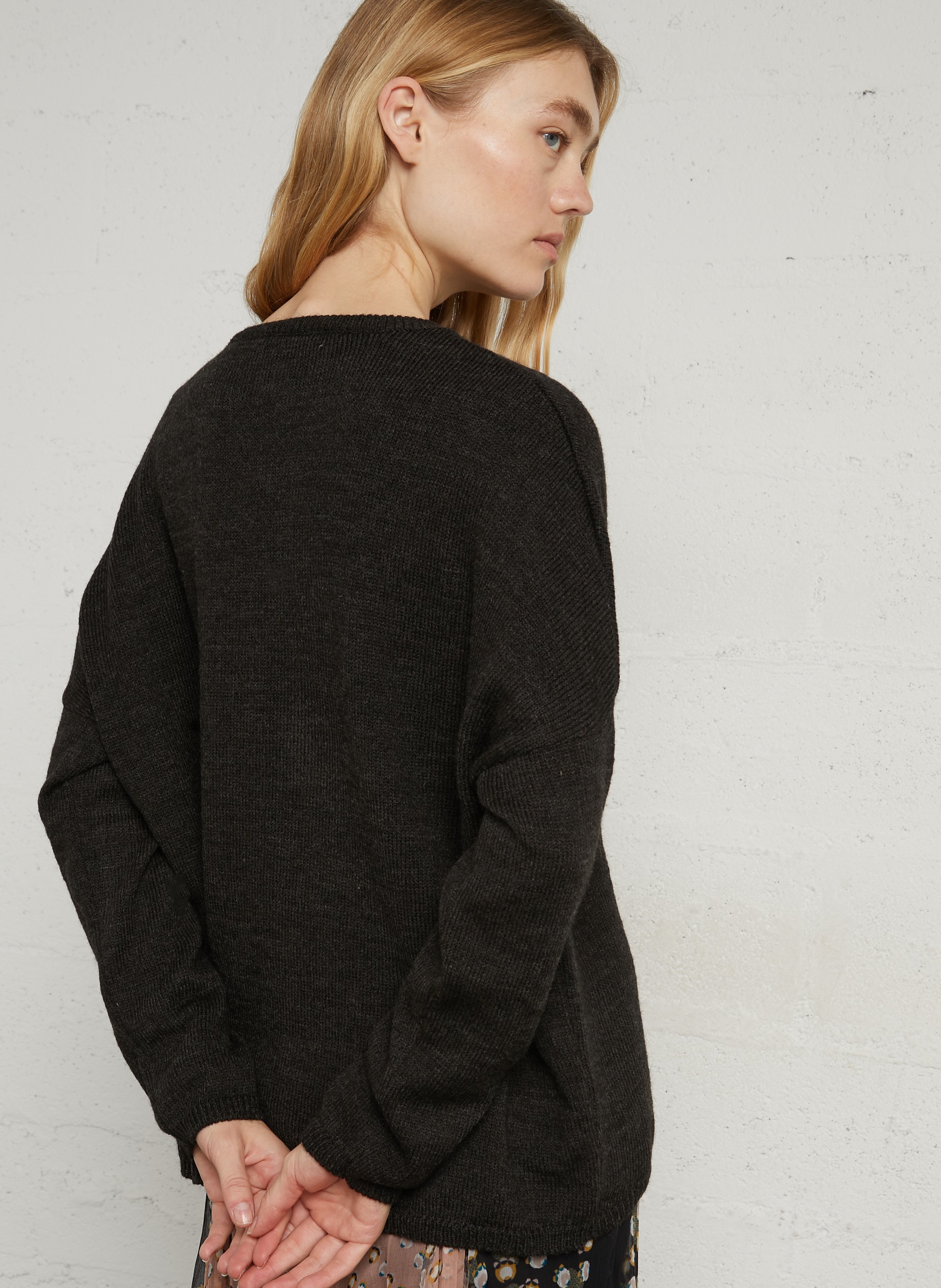 Round-neck wool-blend sweater MASSCOB Brown