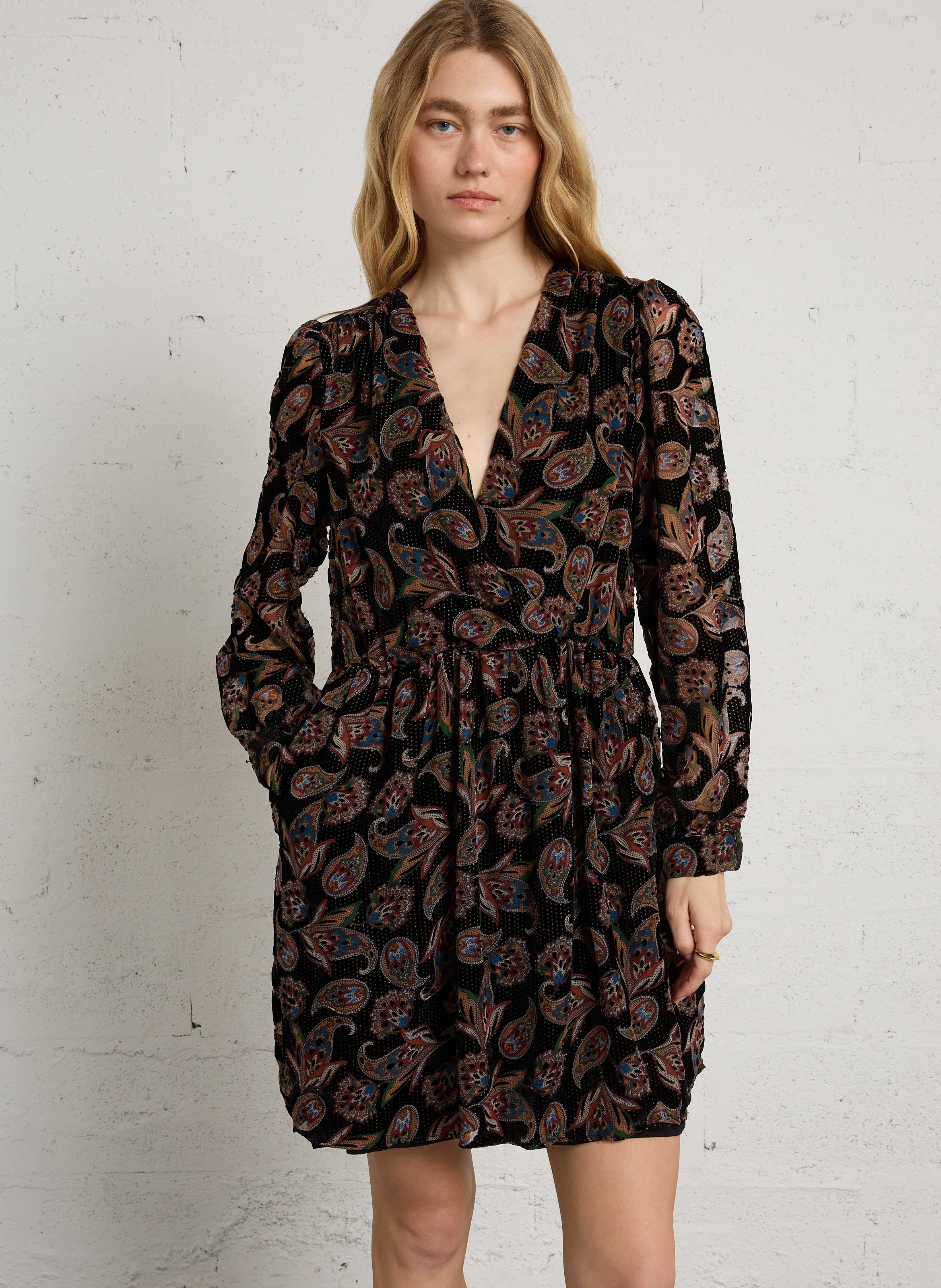 Robe cintrée manches longues SEE U SOON Noir