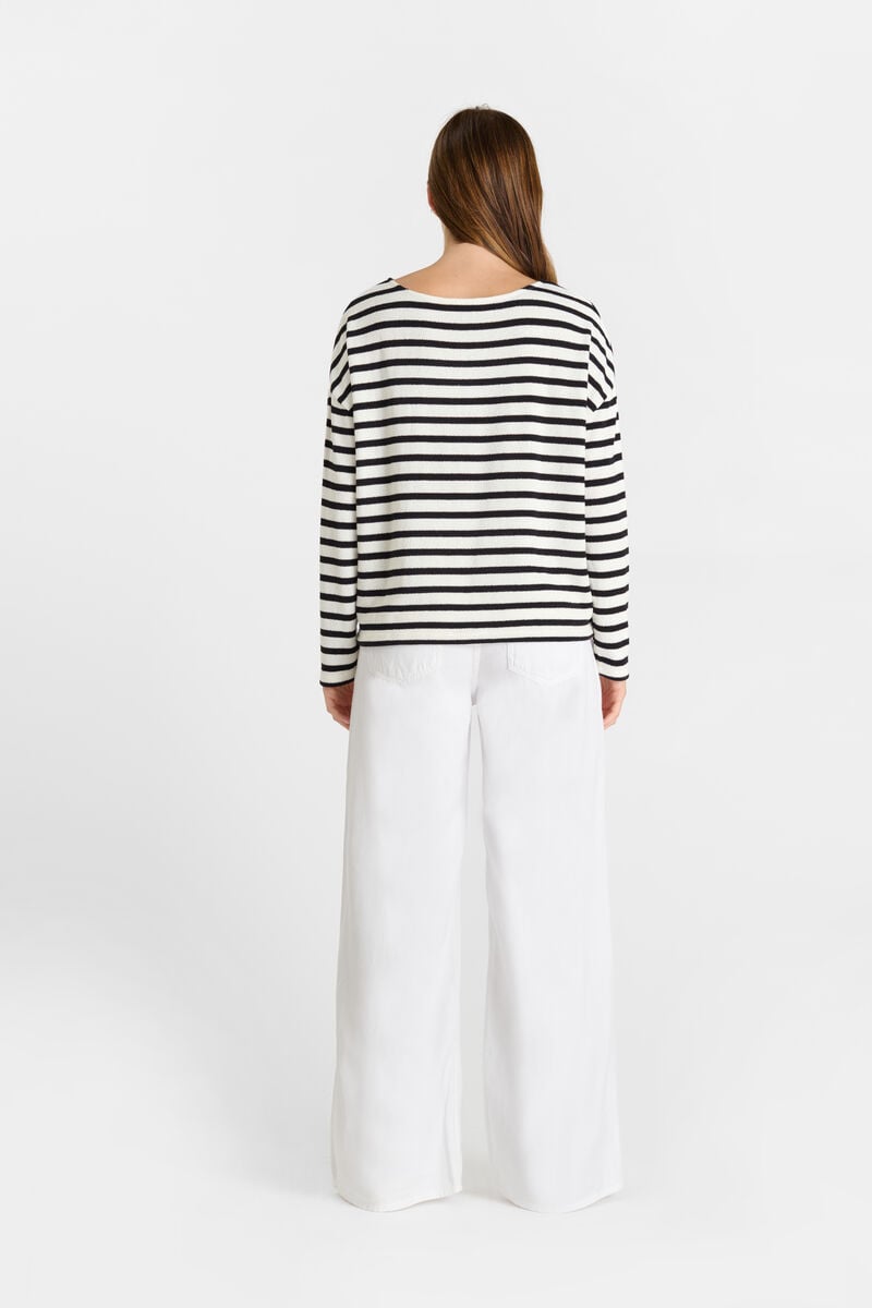 Round-neck sweater LE TEMPS DES CERISES White
