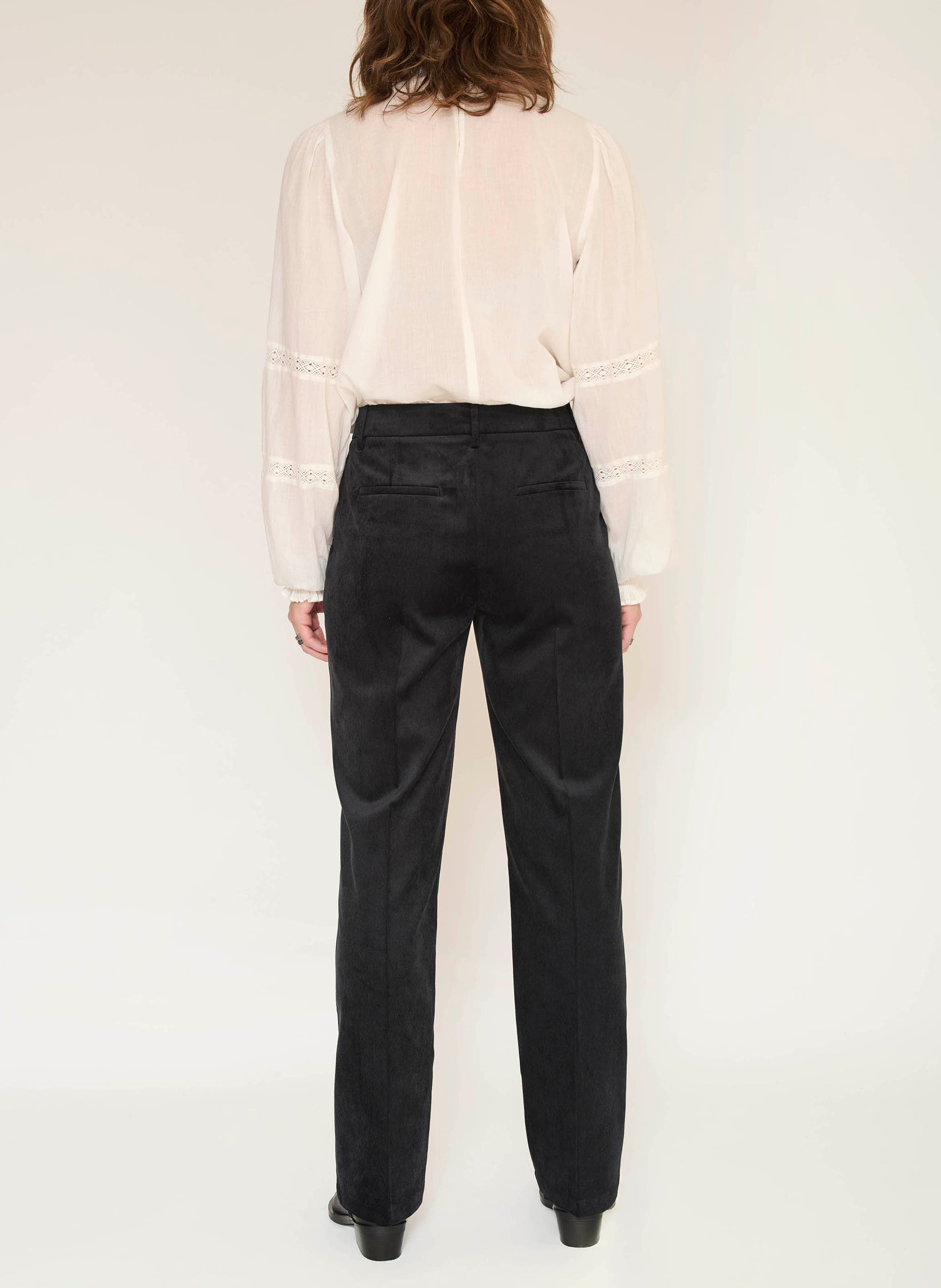 Rechte ribbroek MKT Zwart