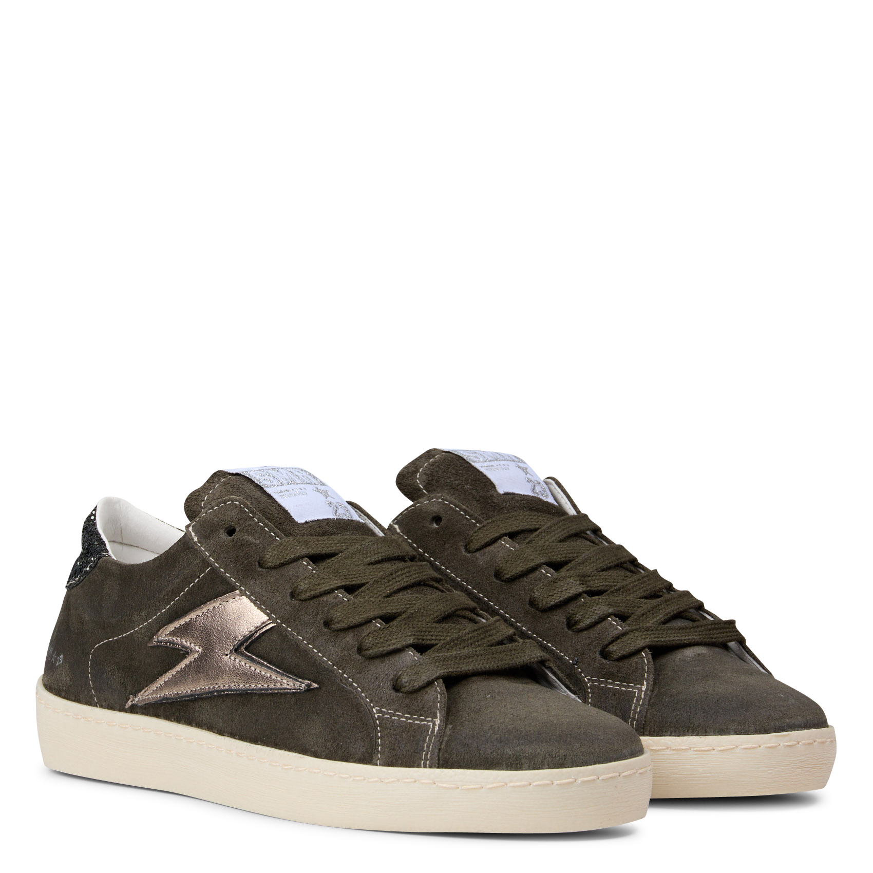 Lage sneakers van gemengd leer SEMERDJIAN - SMR Kaki
