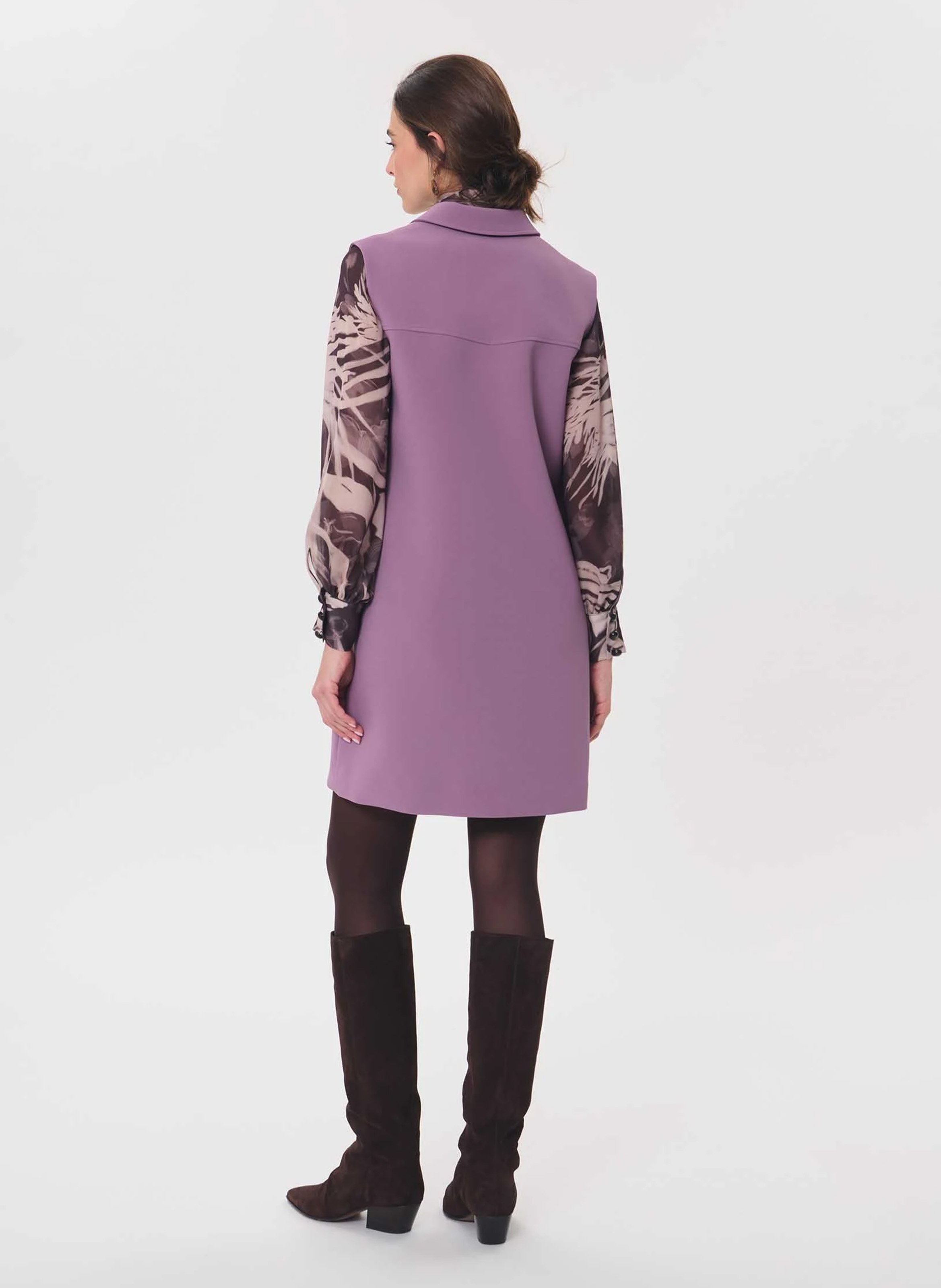 Robe courte trapèze unie TARA JARMON Violet