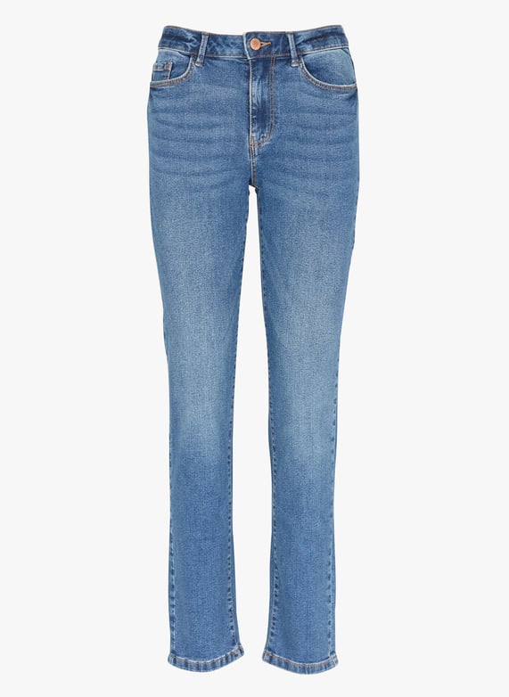 Straight-Fit jeans van katoenen spijkerstof met halfhoge taille