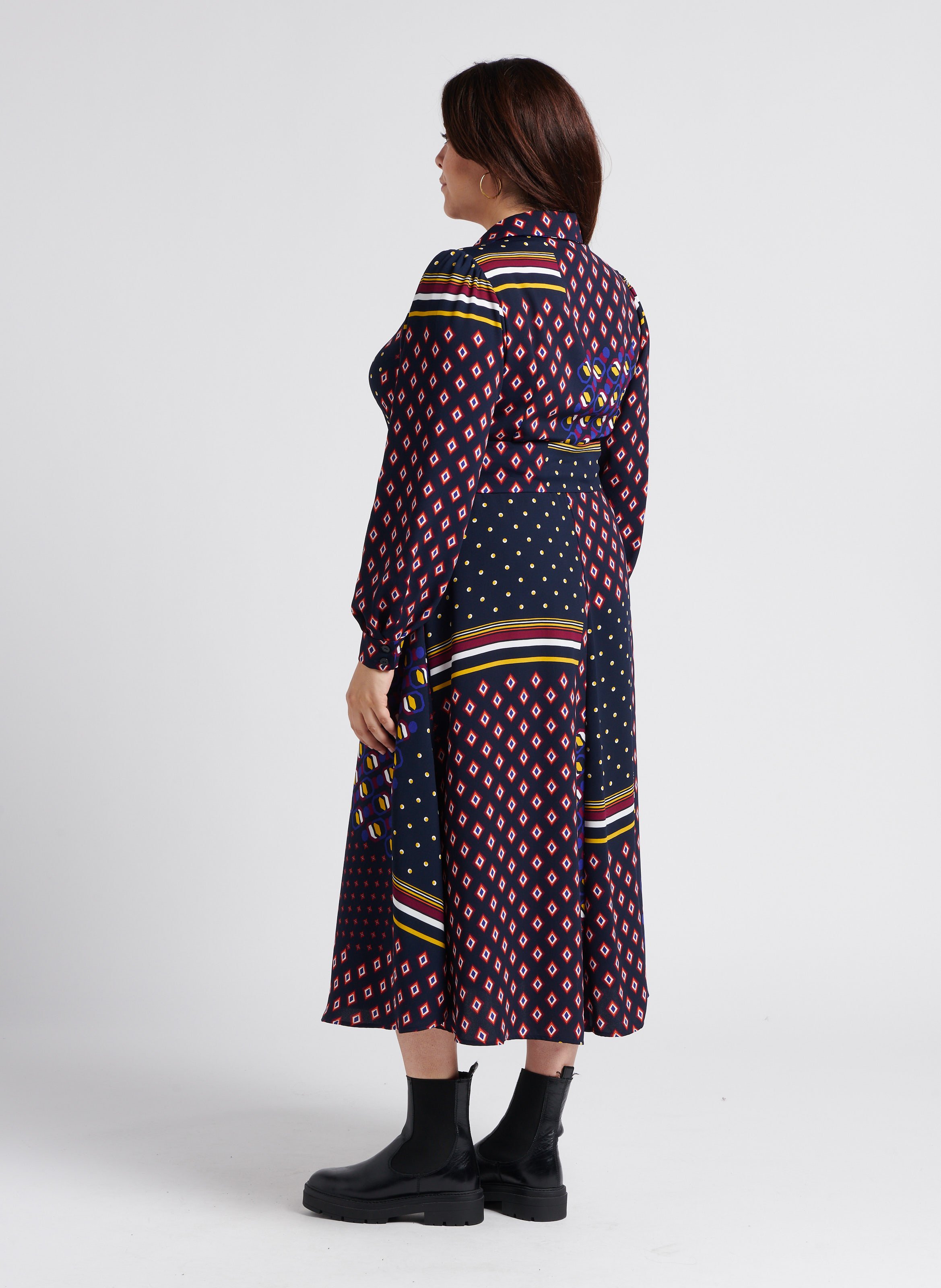 Robe chemise longue à imprimé  PERSONA by Marina Rinaldi Bleu