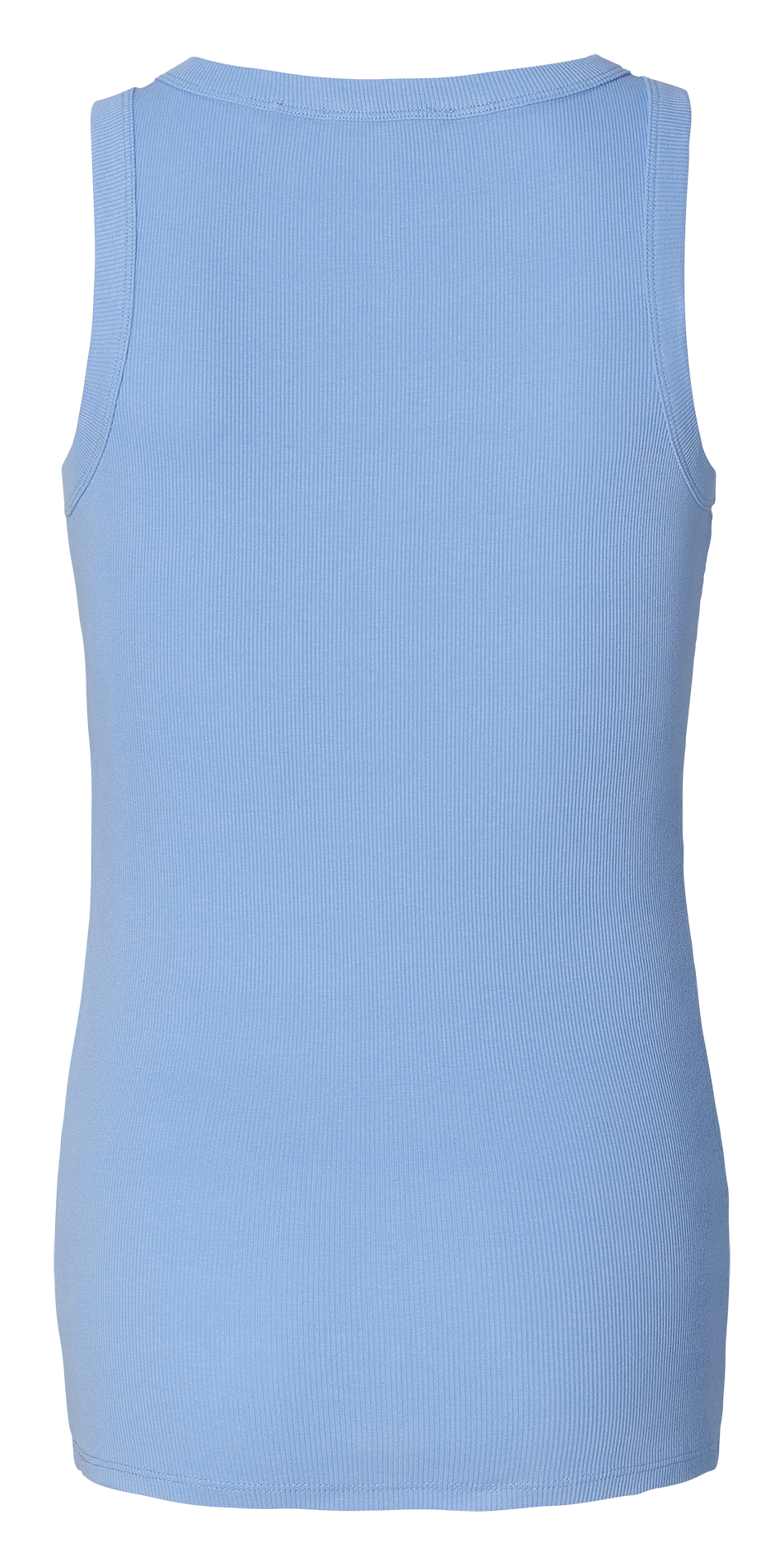 Singlet van biokatoen met ribtextuur Blauw