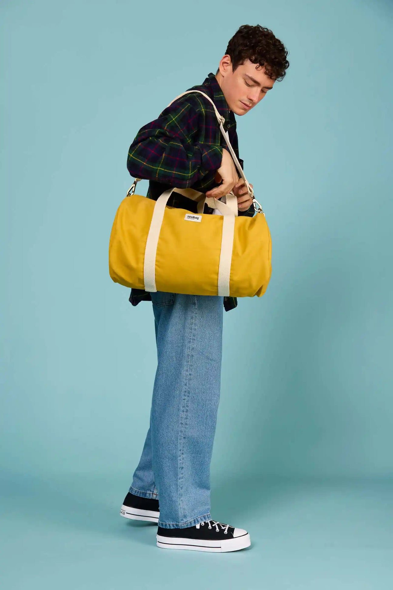 Cotton weekend bag HINDBAG Yellow