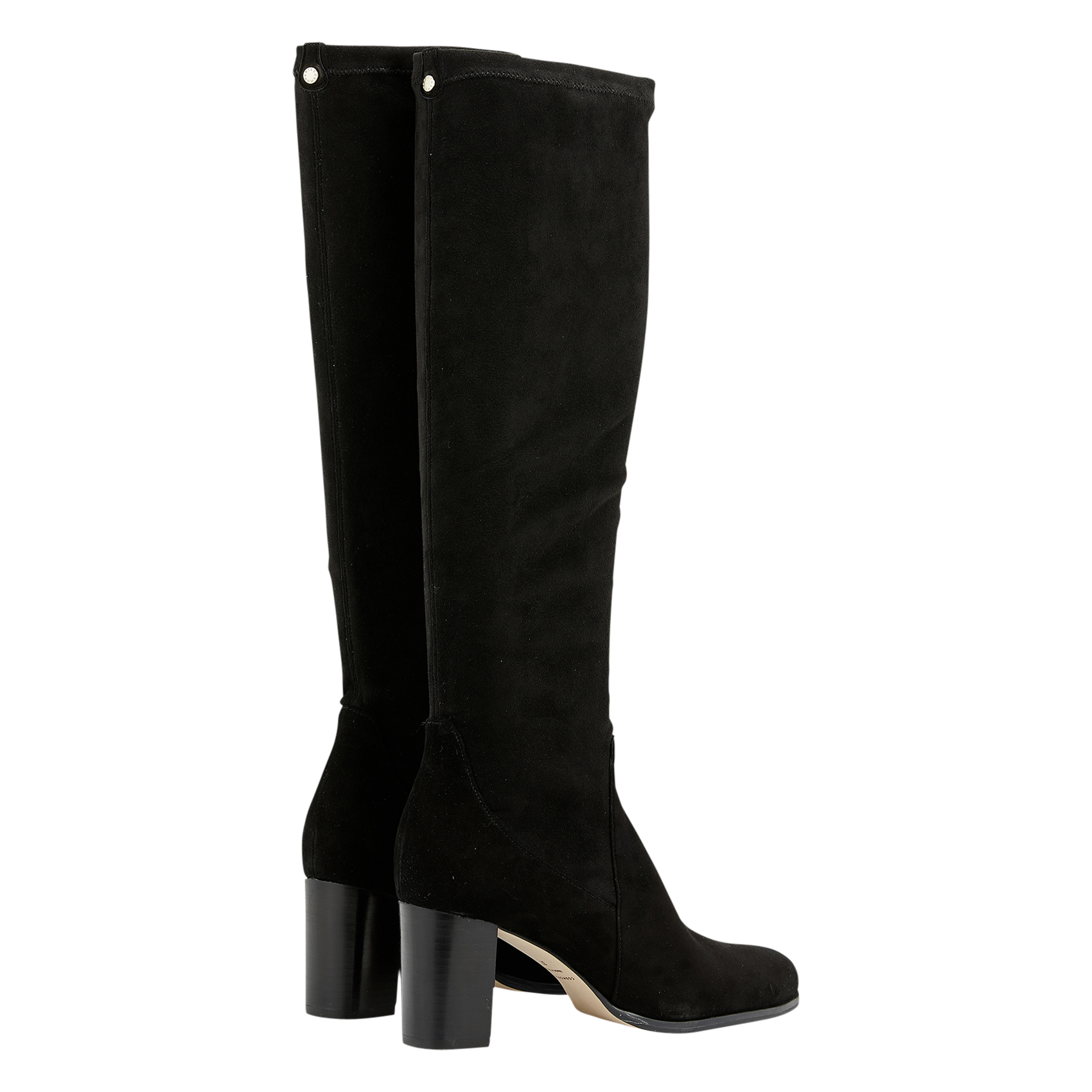 Stretch velvet knee-high boots COSMOPARIS Black