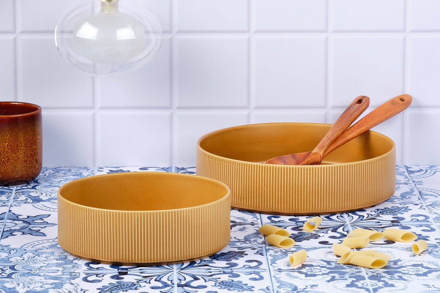 Scandinavian salad bowl BJORN Yellow