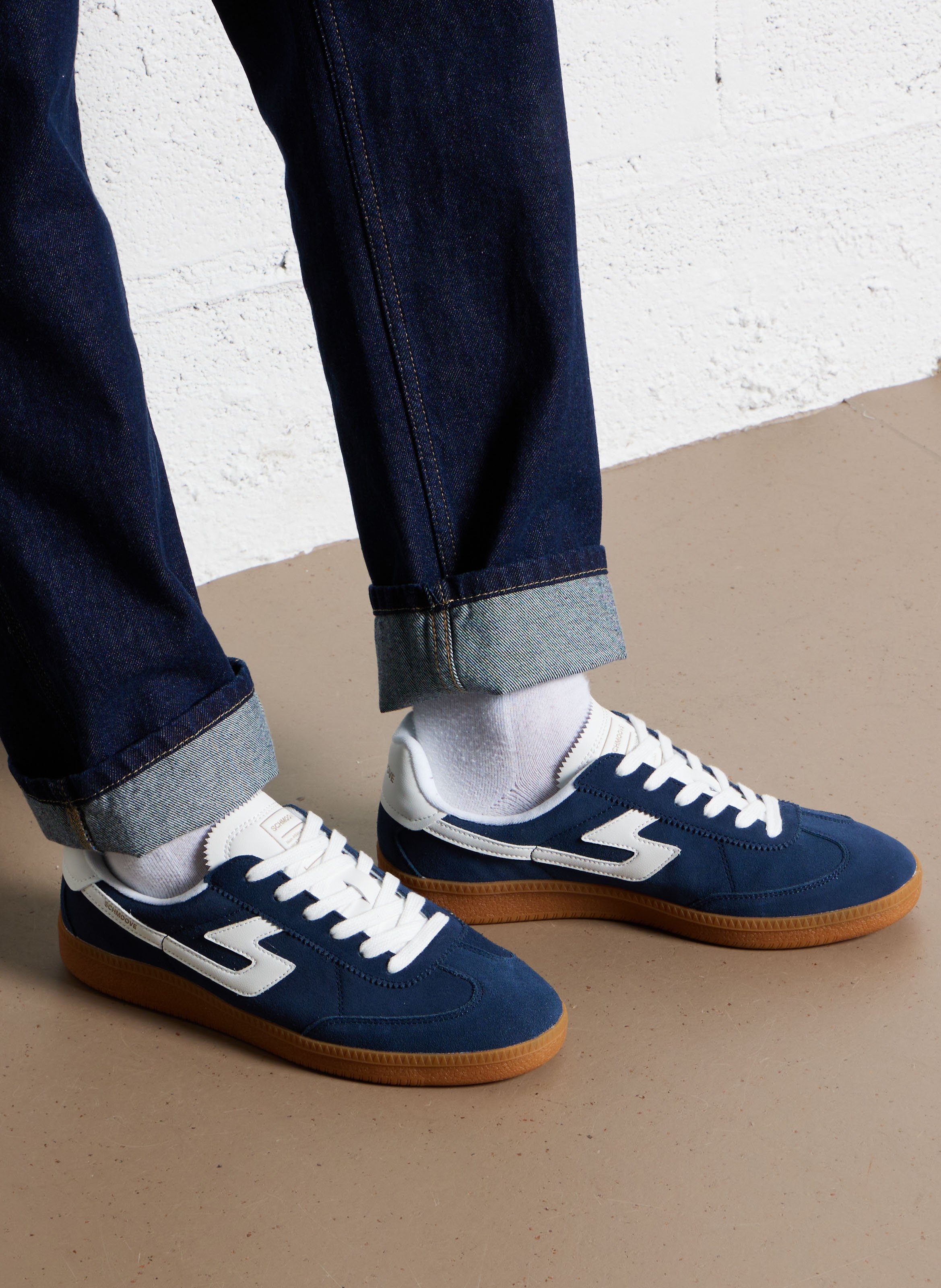 Baskets basses en cuir velours  SCHMOOVE Multicolore