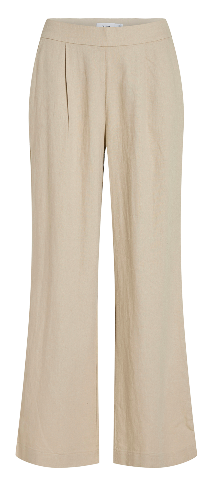 Wide-leg linen-blend pants VILA Grey